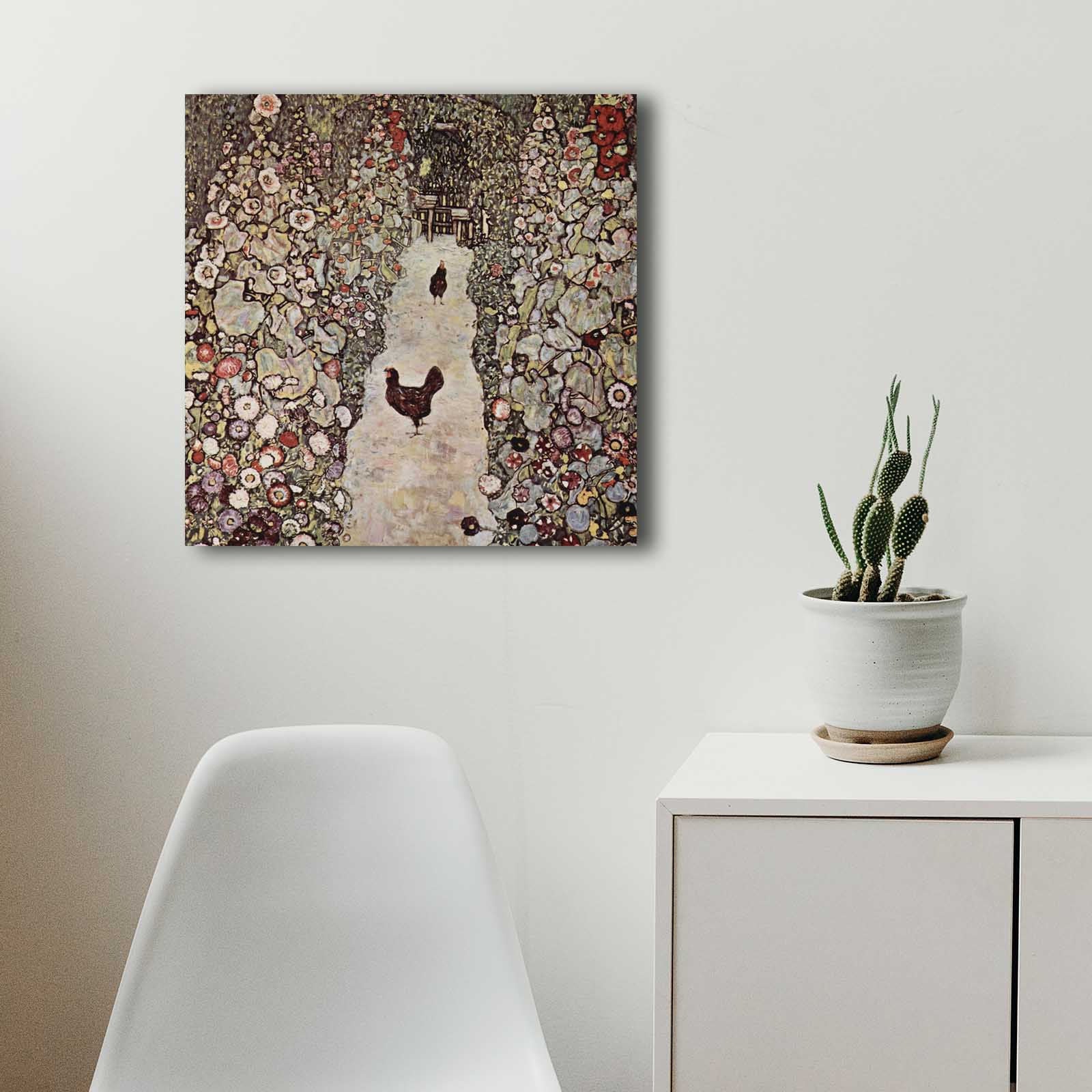 Quadro Decorativo em Tela 45x45cm - Moldura de Madeira Premium - Arte Multicolor para Decoração de Interiores