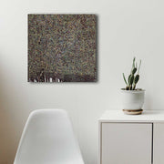 Quadro Decorativo em Tela 45x45cm - Moldura de Madeira Premium - Arte Multicolor para Decoração de Interiores