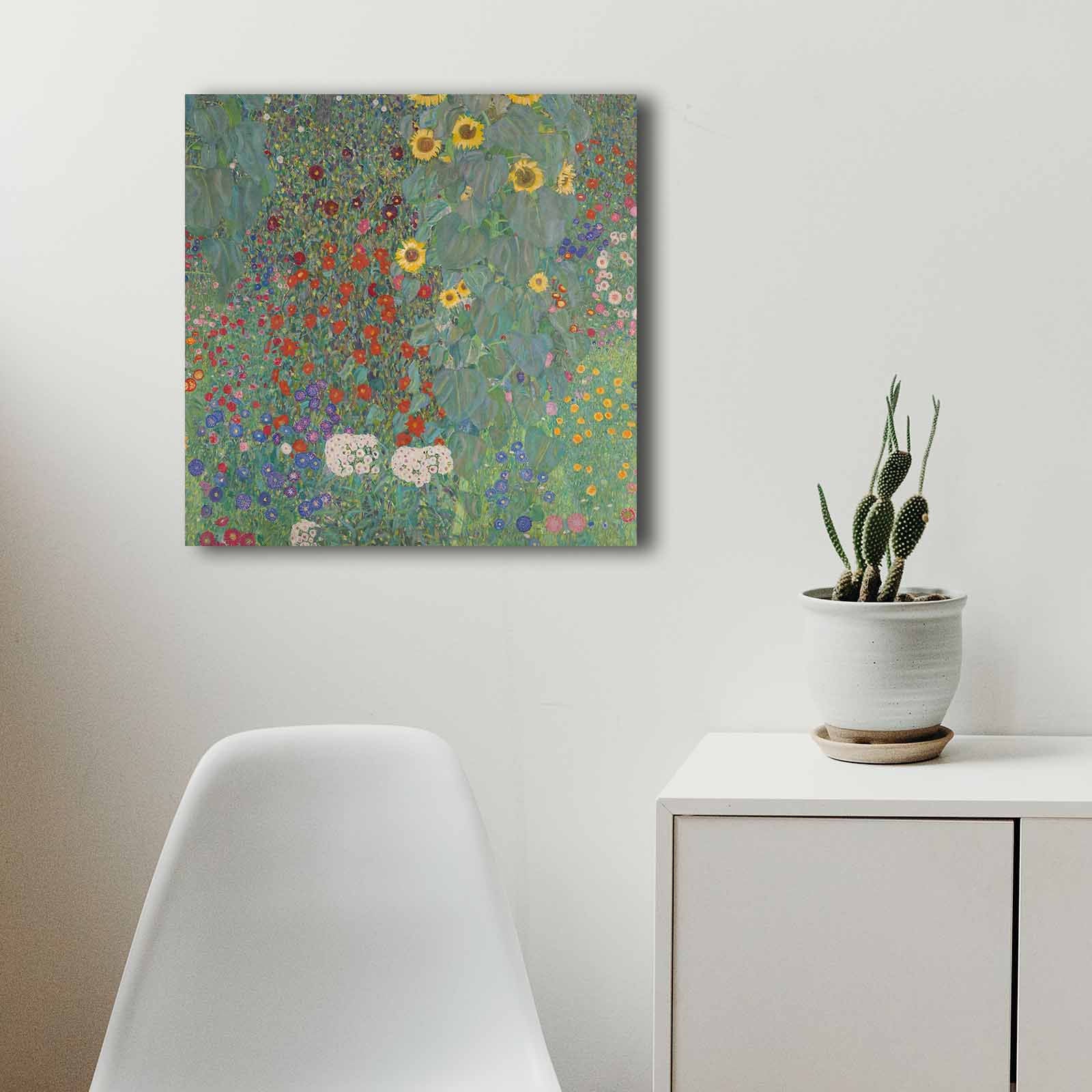Quadro Decorativo em Tela 45x45cm - Moldura de Madeira Premium - Arte Multicolor para Decoração de Interiores