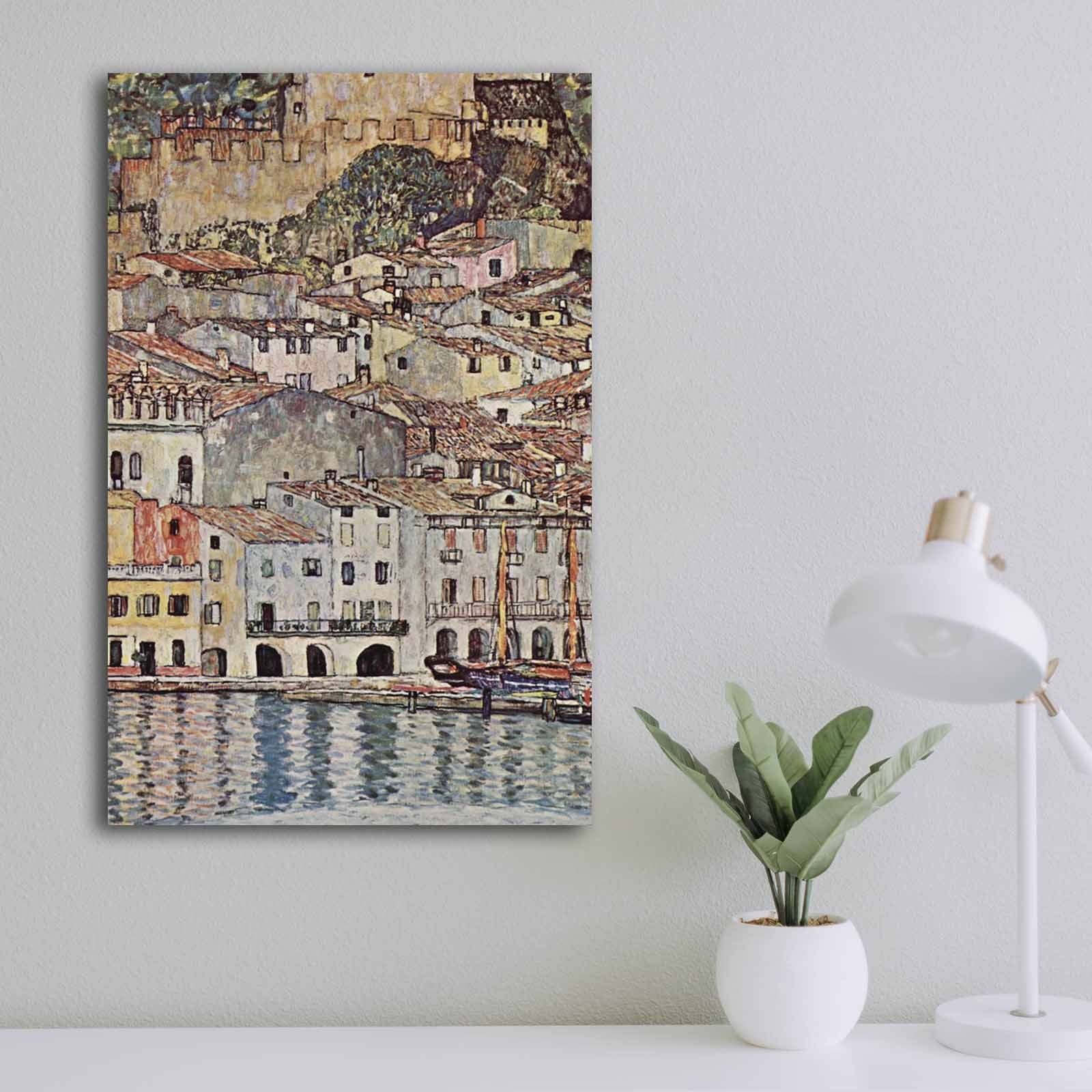 Quadro Decorativo em Tela Multicolor 45x70cm com Moldura de Madeira - Arte Premium para Decoração de Interiores