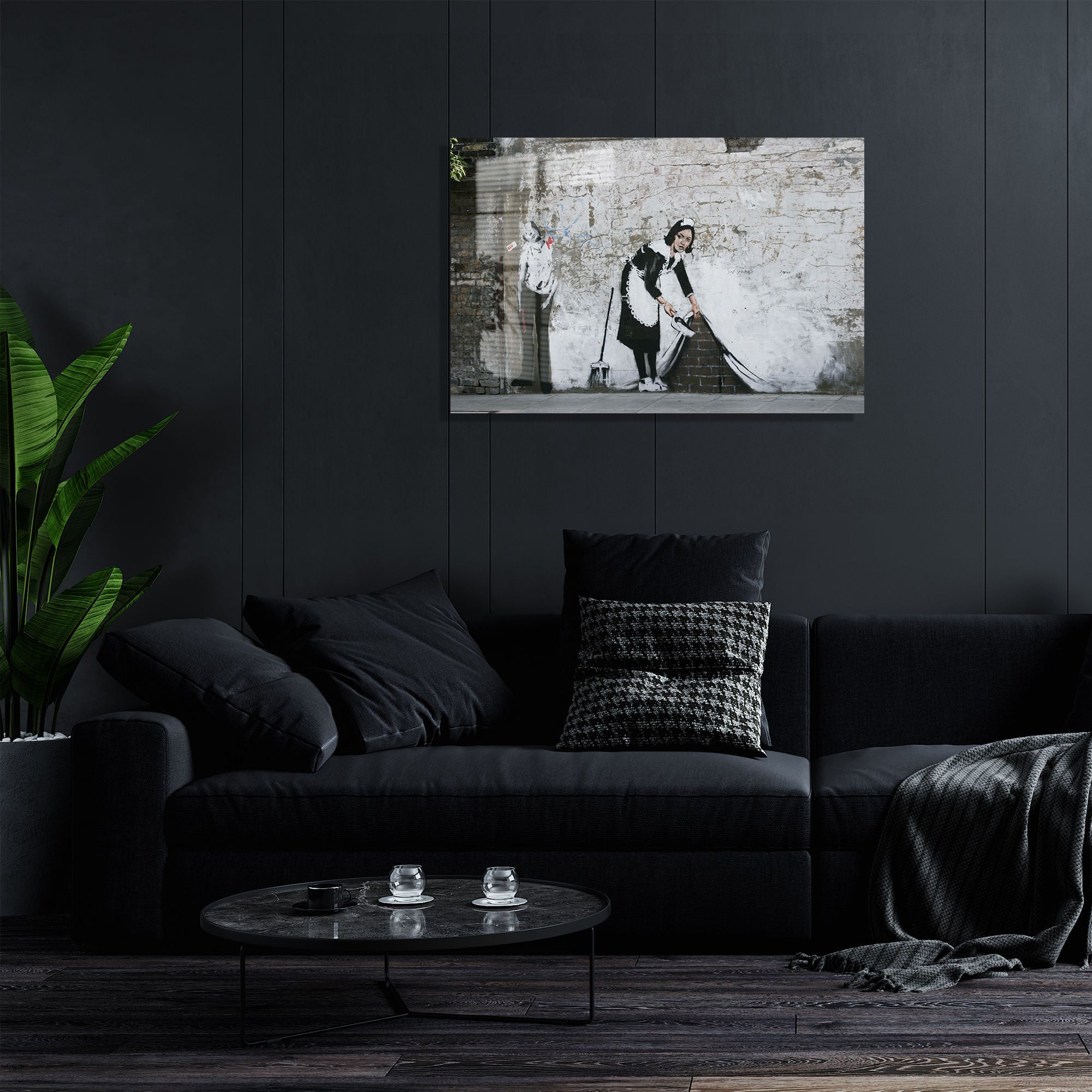 Arte Decorativa em Vidro Temperado 1861 - Pintura Multicolor 30x45cm para Decoração de Interiores