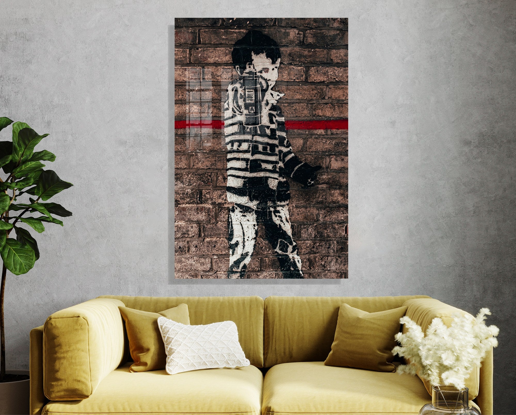 Quadro Decorativo em Vidro Temperado Multicolor 50x70cm - Arte Moderna para Decoração de Interiores