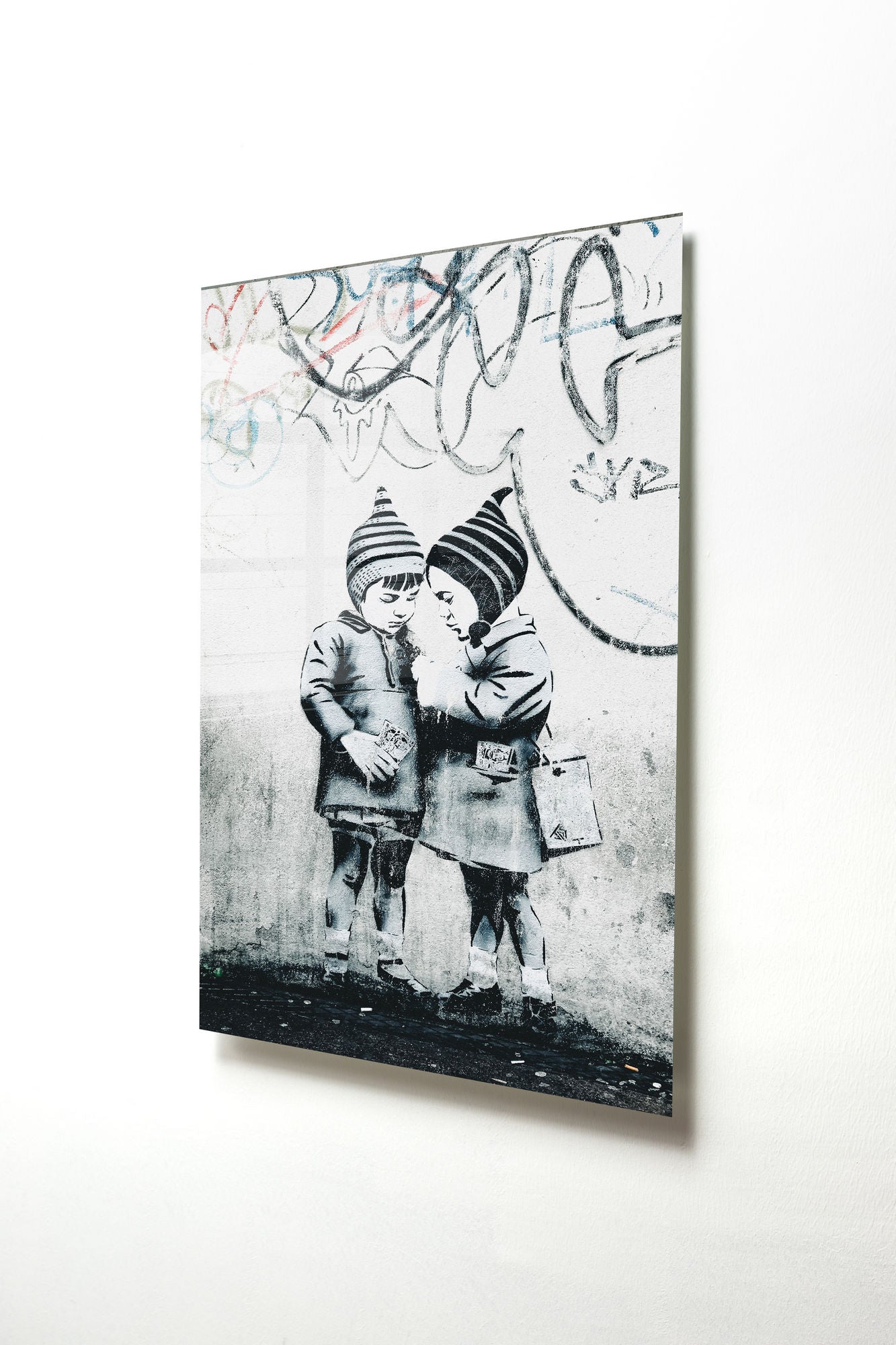 Arte Decorativa em Vidro Temperado 1867 - Pintura Multicolor 30x45cm para Decoração de Interiores