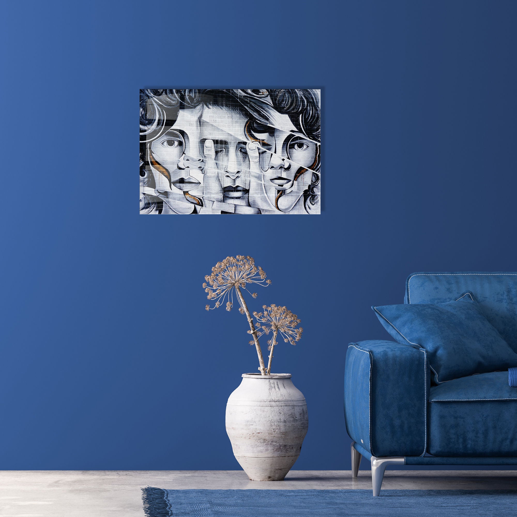 Quadro Decorativo em Vidro Temperado Multicolor 45x65cm - Arte Moderna para Transformar o Seu Espaço