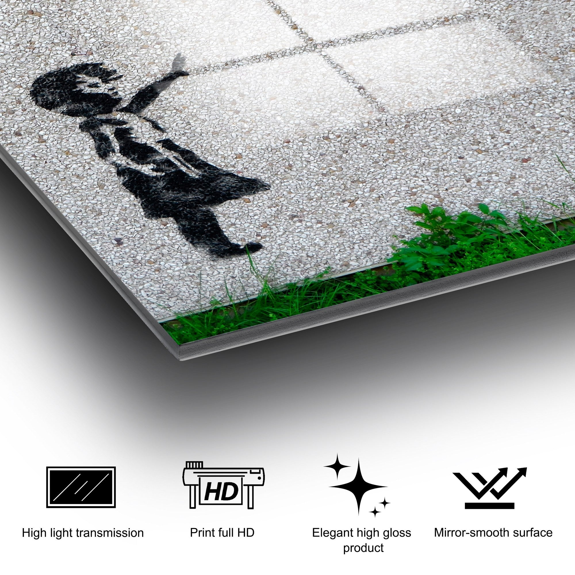 Pintura decorativa em vidro temperado – 30 x 45 cm – vidro temperado