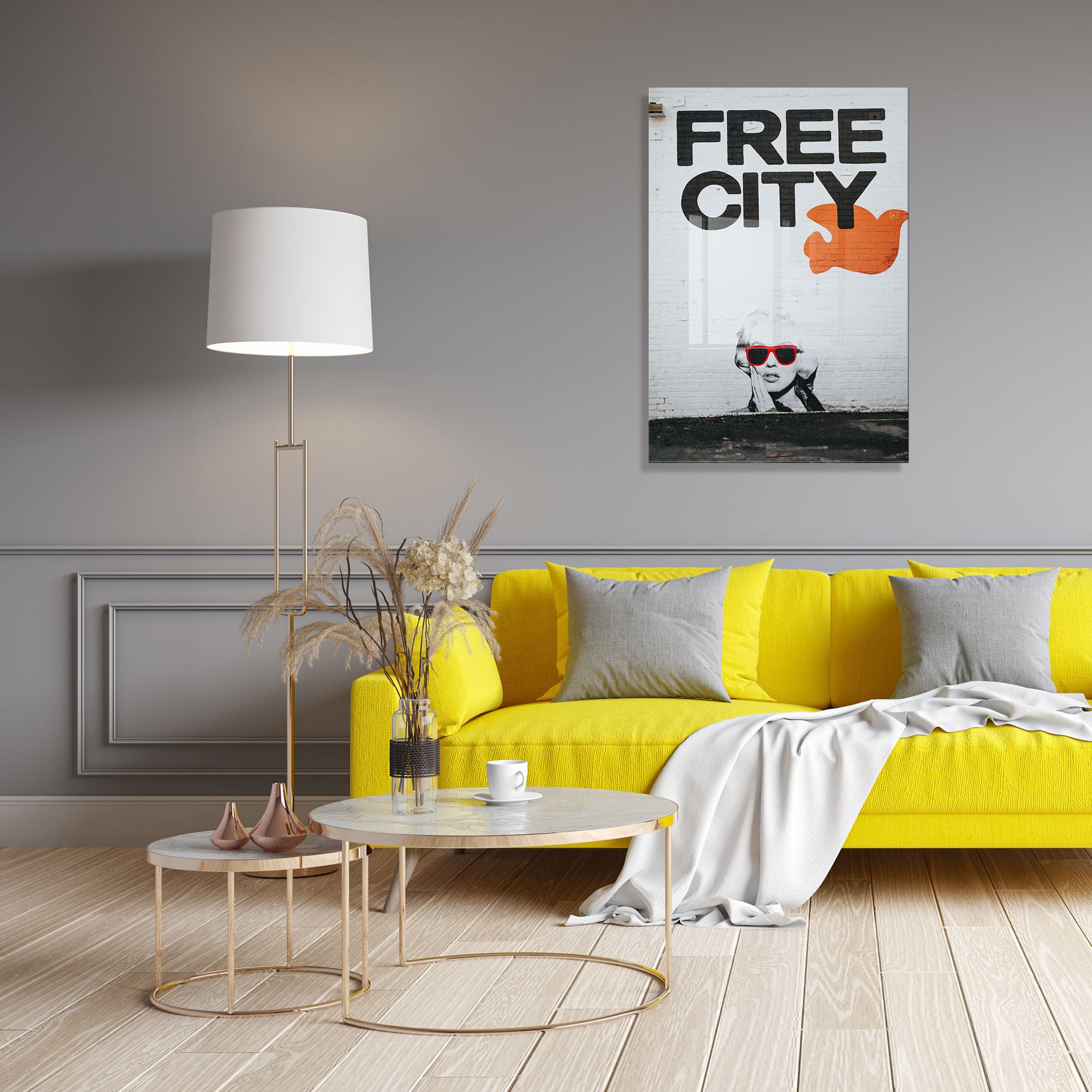 Quadro Decorativo em Vidro Temperado Multicolor 70x100cm - Arte Moderna para Transformar o Seu Espaço