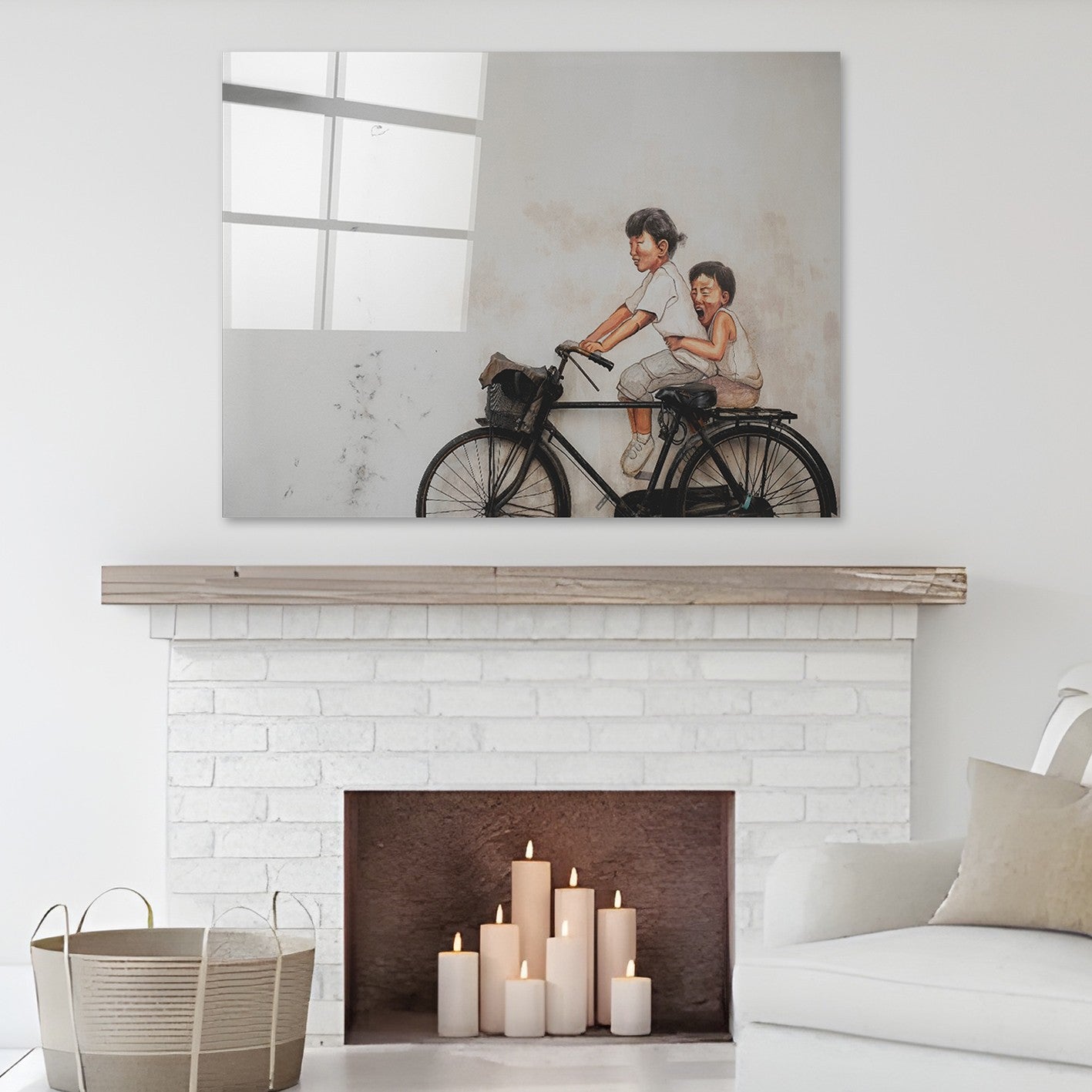 Arte em Vidro Temperado Decorativo 1875 - Pintura Multicolor 50x70cm para Decoração de Interiores