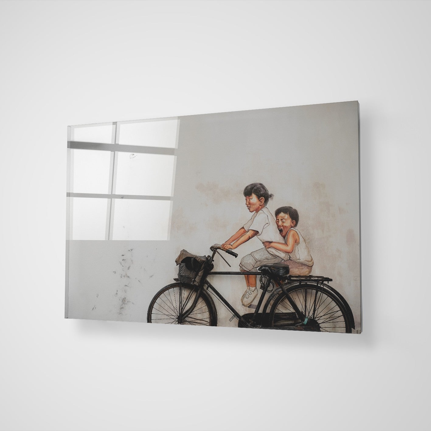 Arte em Vidro Temperado Decorativo 1875 - Pintura Multicolor 50x70cm para Decoração de Interiores