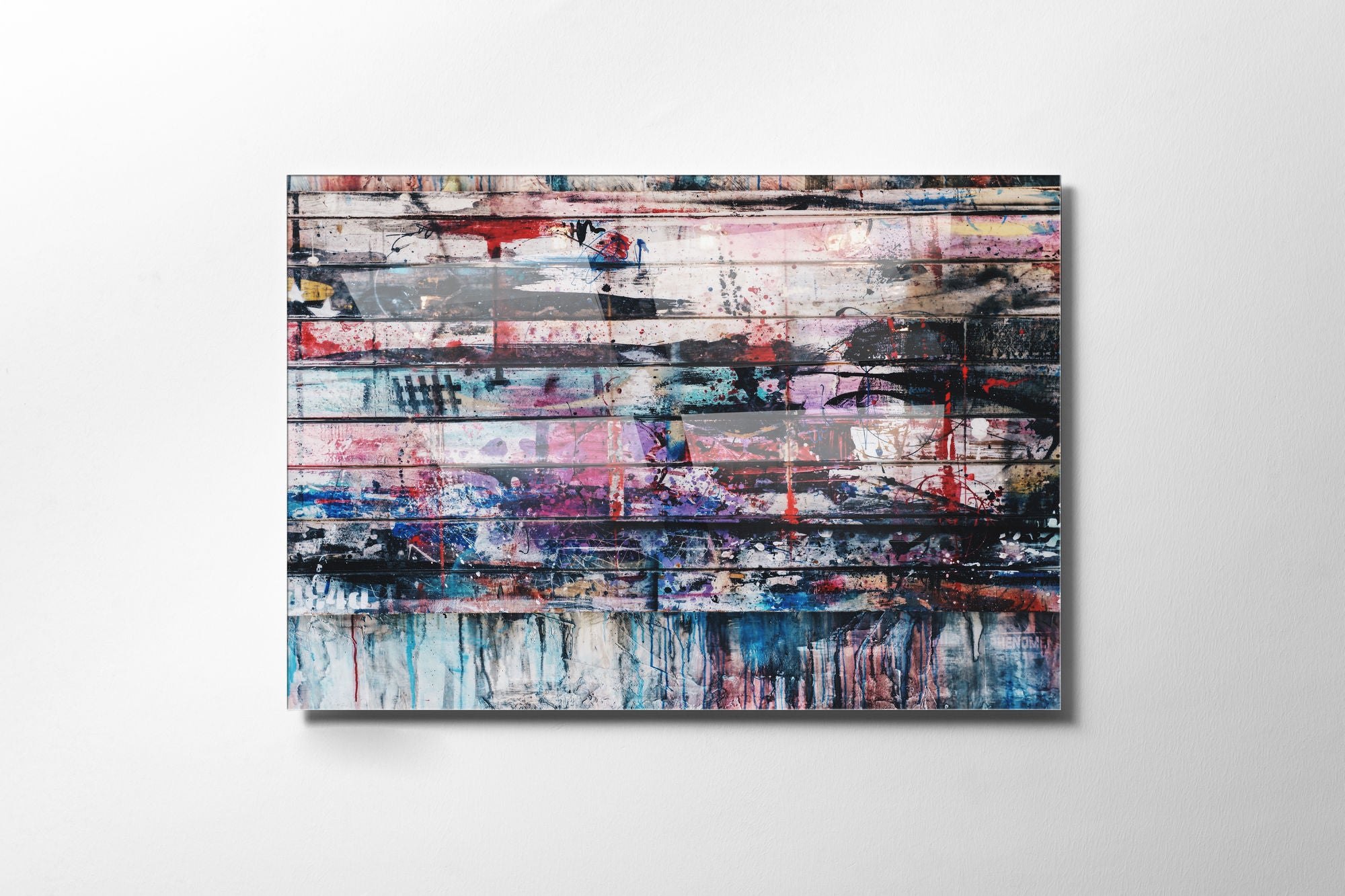 Quadro Decorativo em Vidro Temperado Multicolor 30x45cm - Arte Moderna para Decoração de Interiores