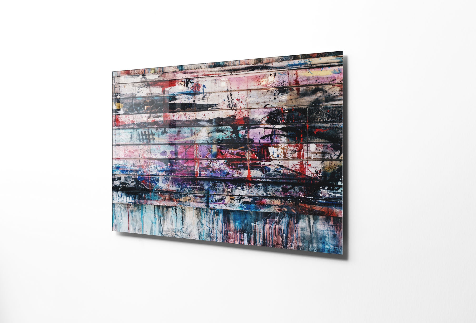 Quadro Decorativo em Vidro Temperado Multicolor 30x45cm - Arte Moderna para Decoração de Interiores