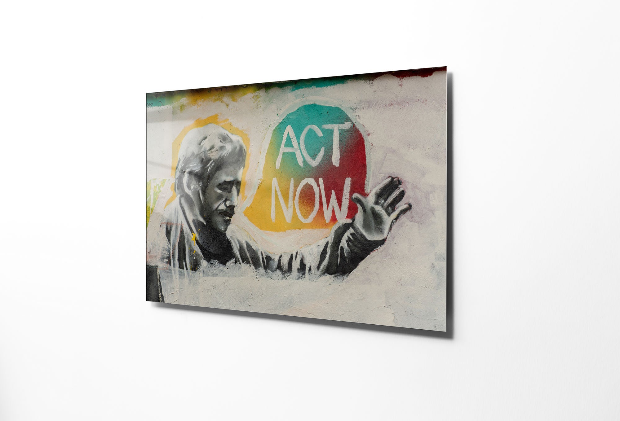 Arte Decorativa em Vidro Temperado Multicolor 45x65cm - Pintura Moderna para Decoração de Interiores