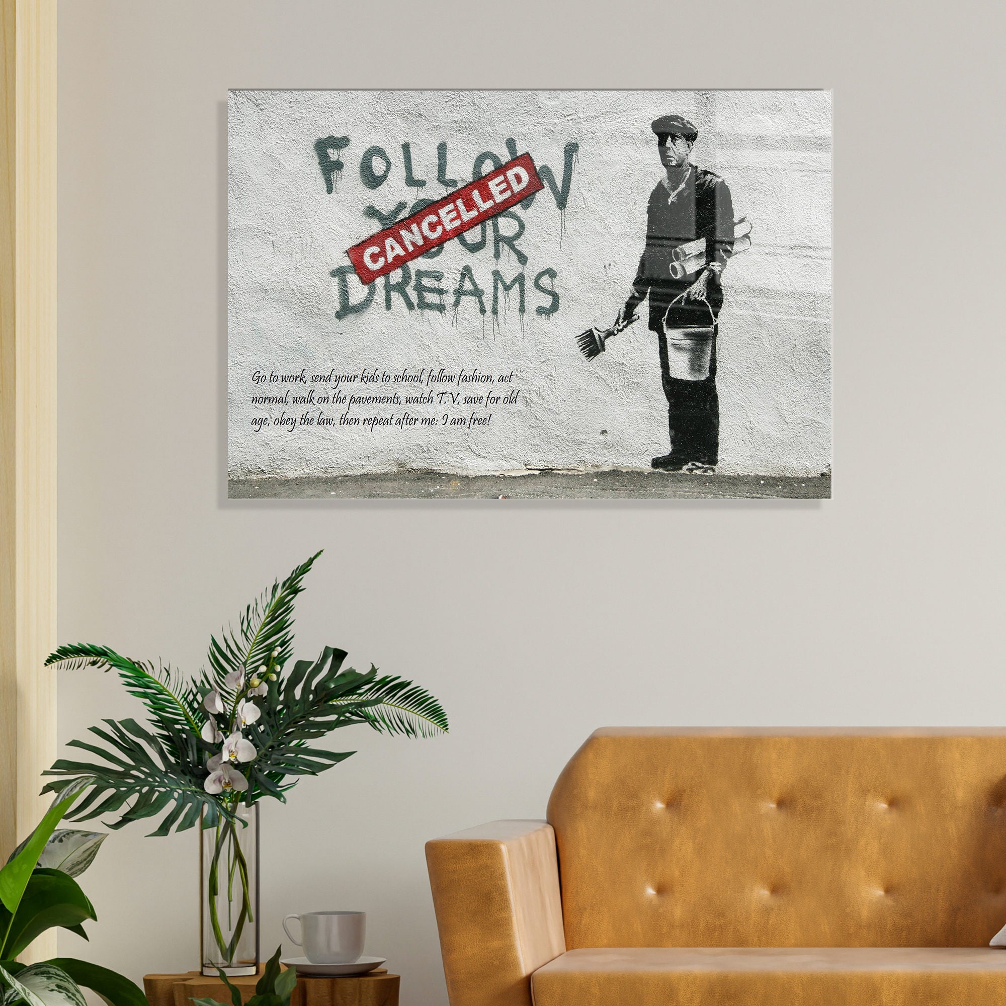 Arte Decorativa em Vidro Temperado UV-022 - Pintura Multicolor 70x100cm - Qualidade Premium 4mm