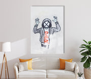 Arte Decorativa em Vidro Temperado 1884 - Pintura Multicolor 70x100cm para Decoração de Interiores