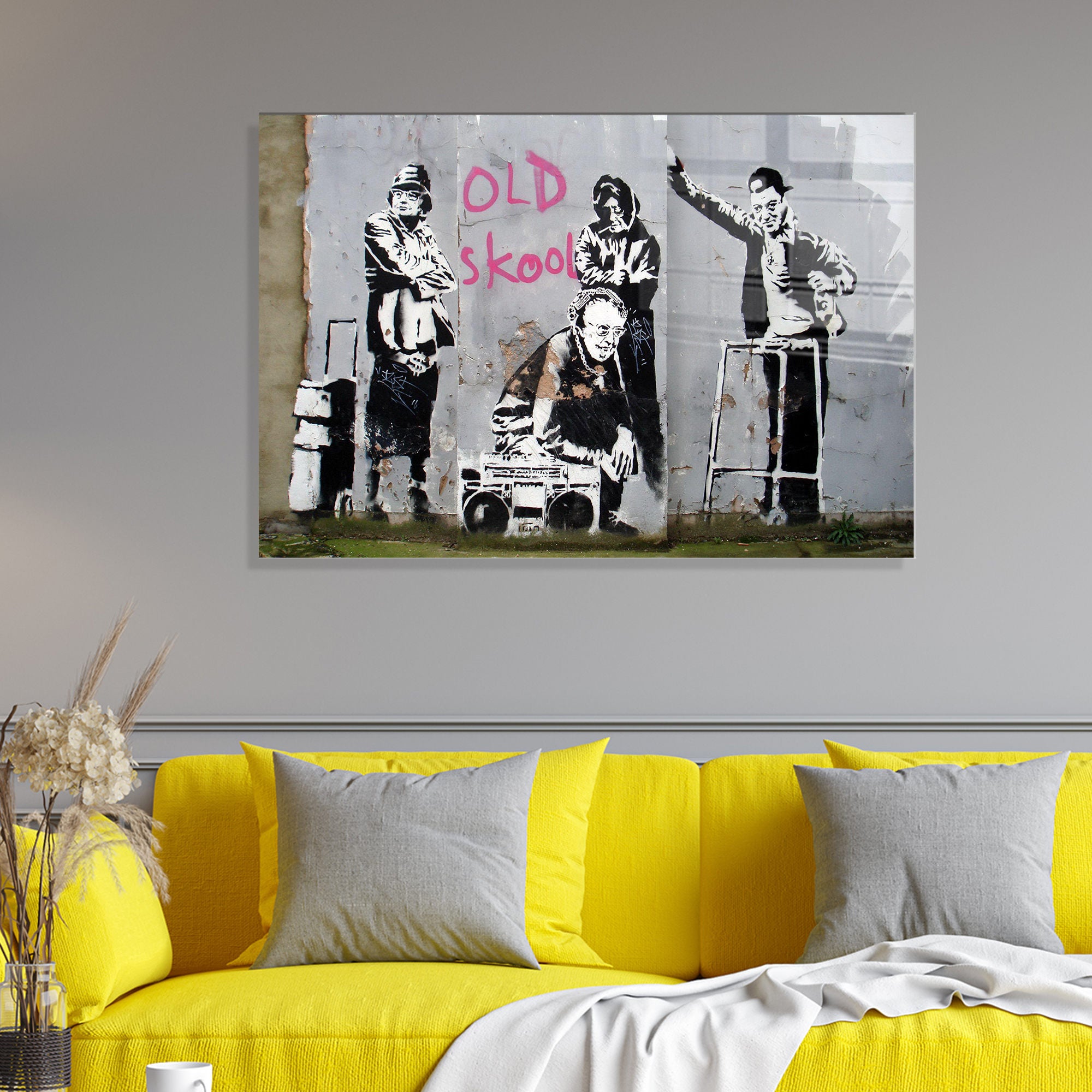 Arte Decorativa em Vidro Temperado UV-023 - Pintura Multicolor 50x70cm - Qualidade Premium 4mm