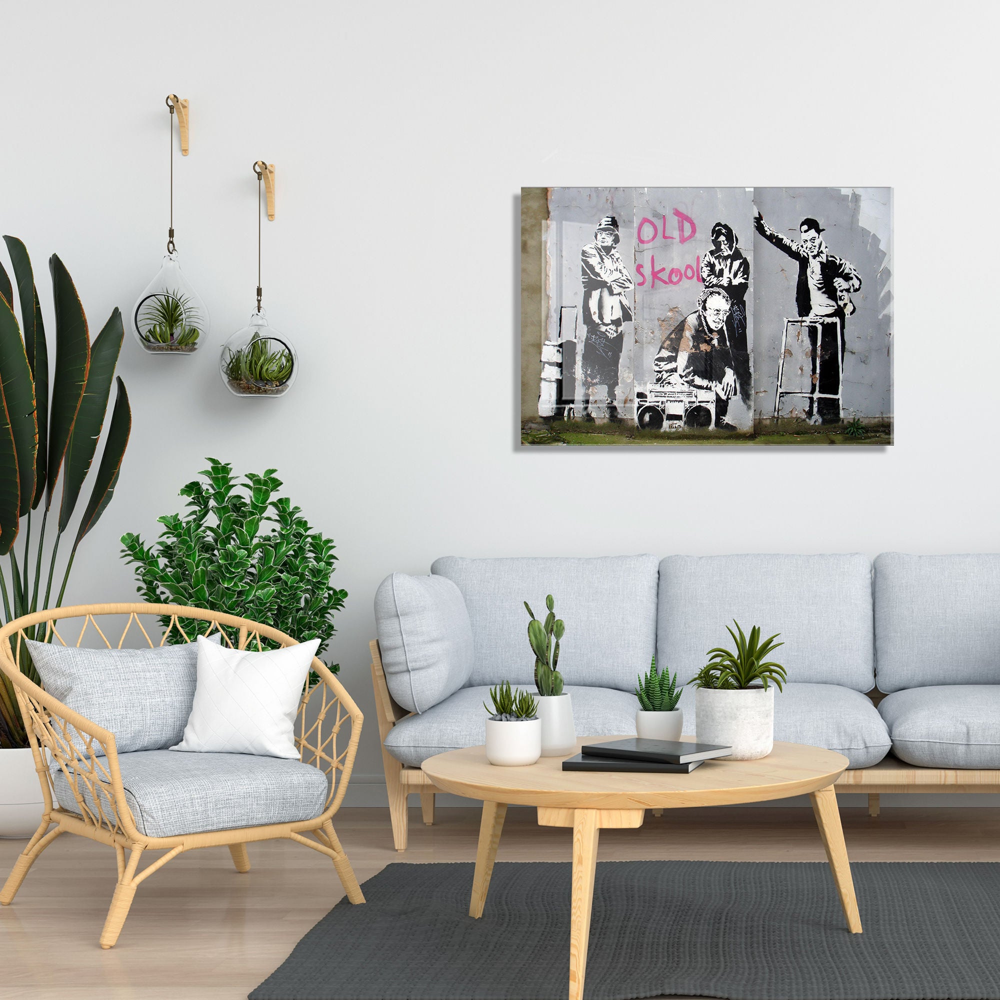 Arte Decorativa em Vidro Temperado UV-023 - Pintura Multicolor 50x70cm - Qualidade Premium 4mm