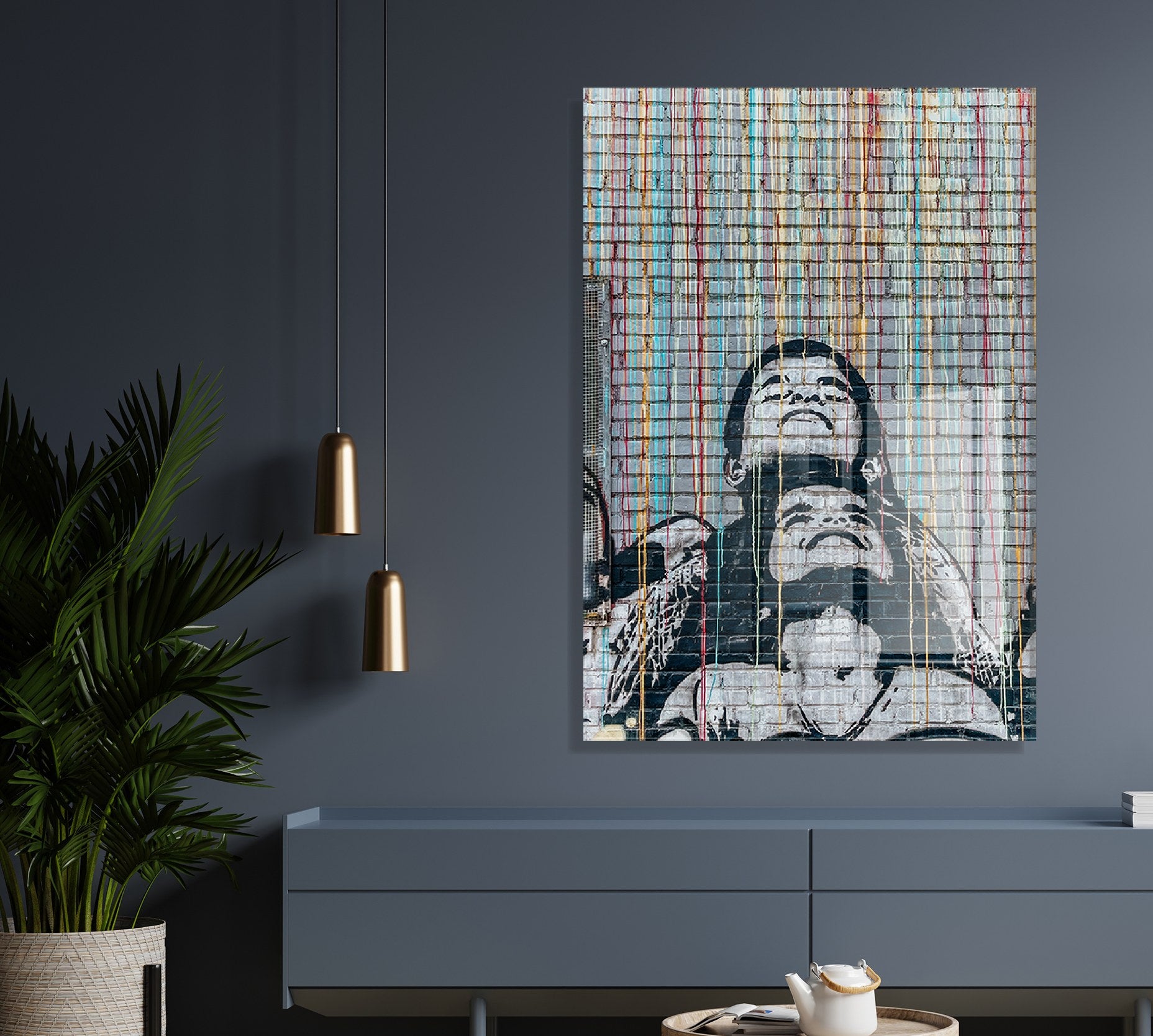 Quadro Decorativo em Vidro Temperado 4 mm, Multicolor, 70 x 100 cm – Modelo 1894