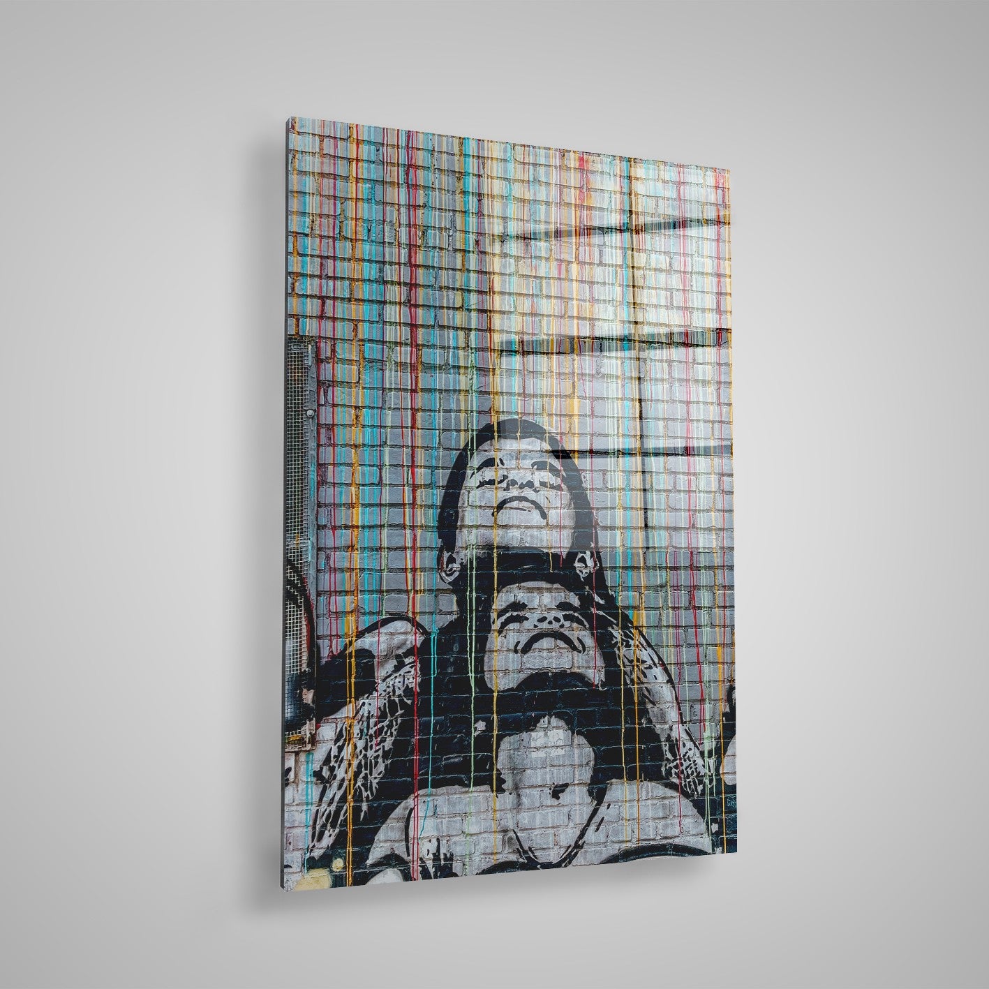 Arte Decorativa em Vidro Temperado 1894 - Pintura Multicolor 45x65cm para Decoração de Interiores