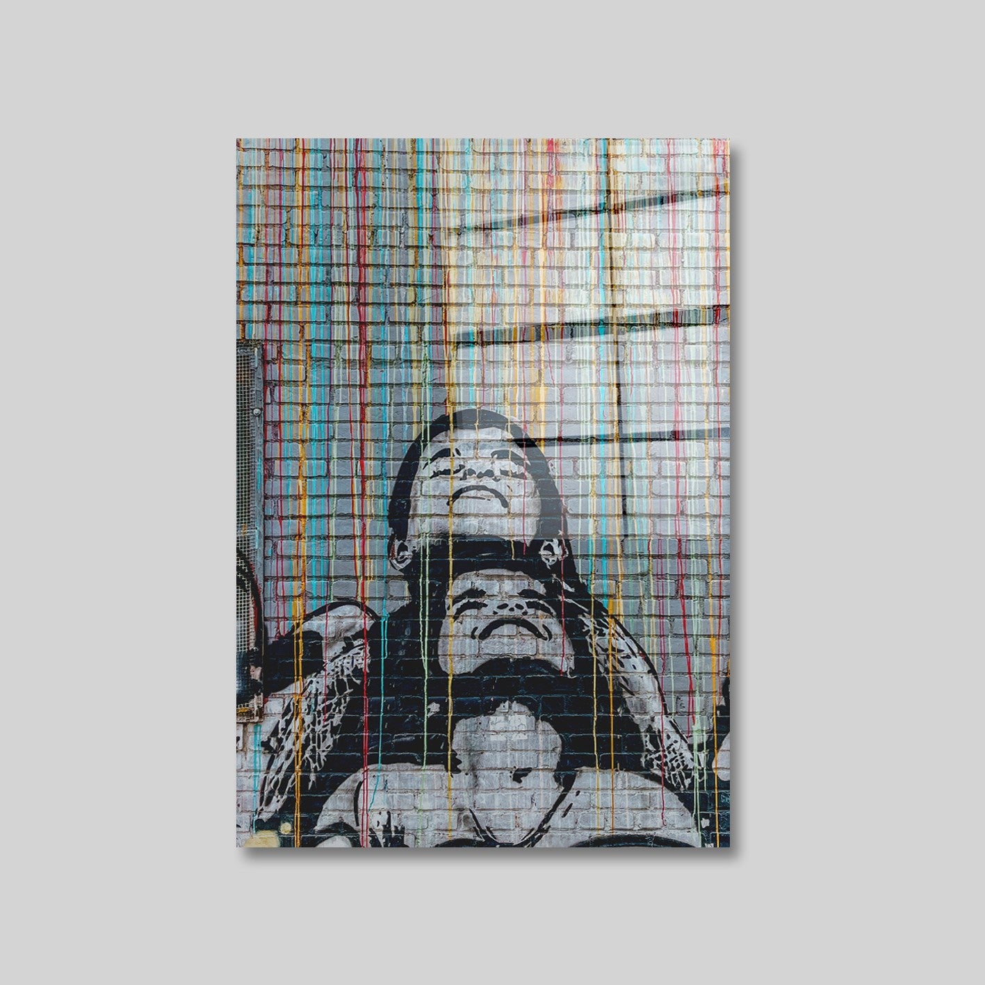 Arte Decorativa em Vidro Temperado 1894 - Pintura Multicolor 45x65cm para Decoração de Interiores