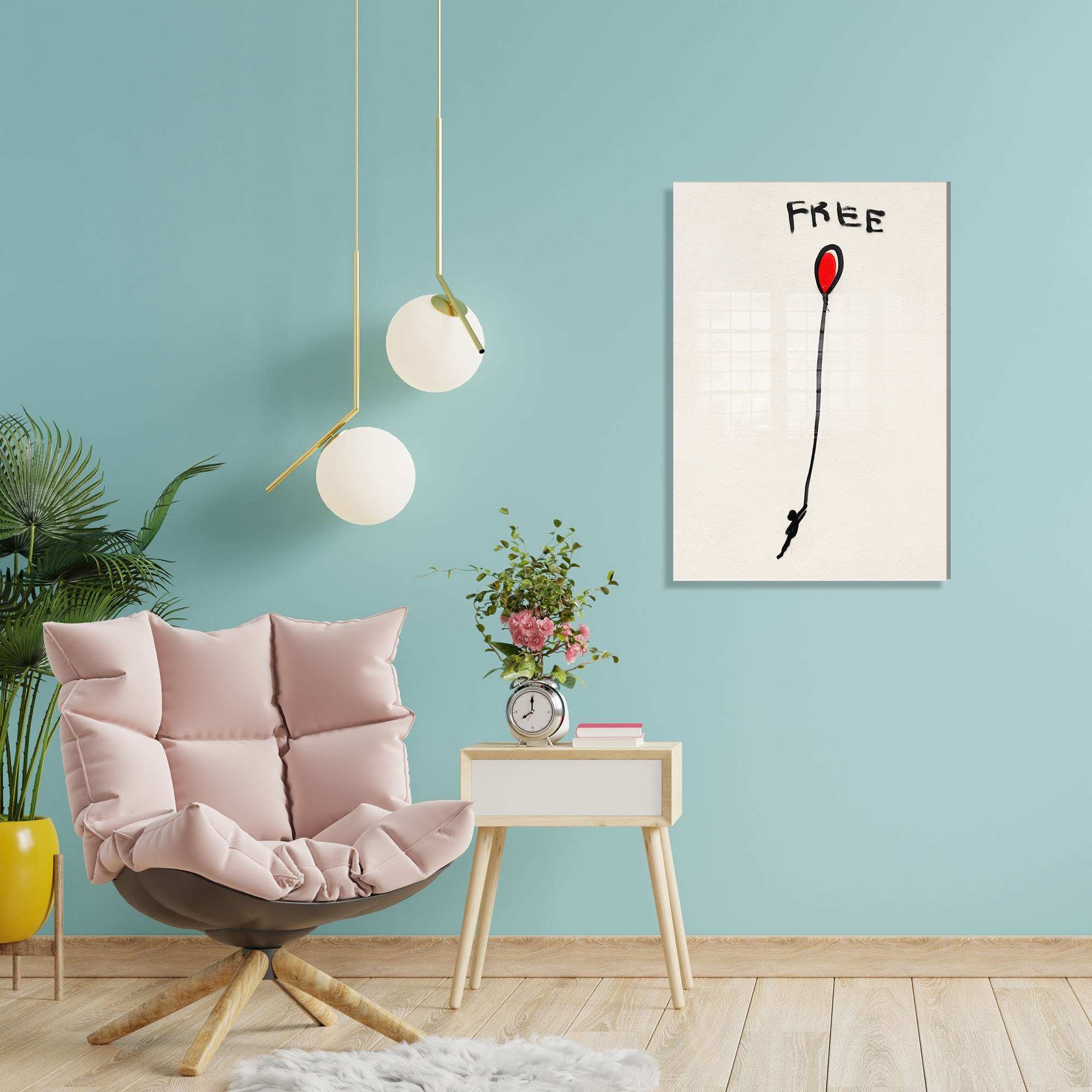 Pintura decorativa em vidro temperado – 50 x 70 cm – 100% vidro temperado – 4 mm de espessura