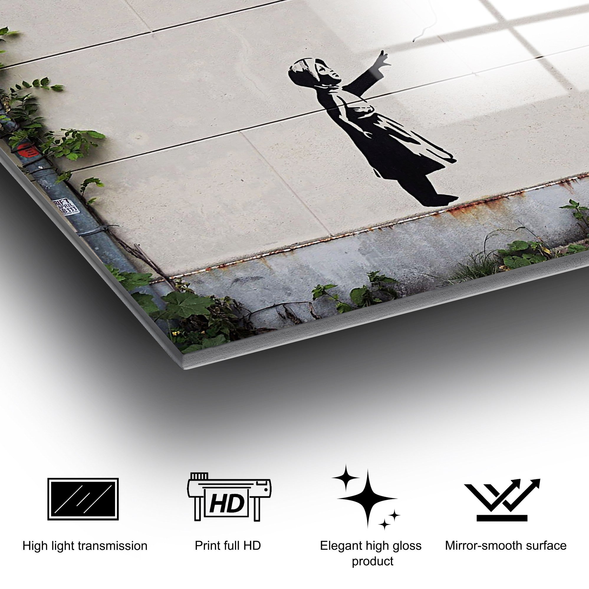 Pintura decorativa em vidro temperado – 70 x 100 cm – vidro temperado