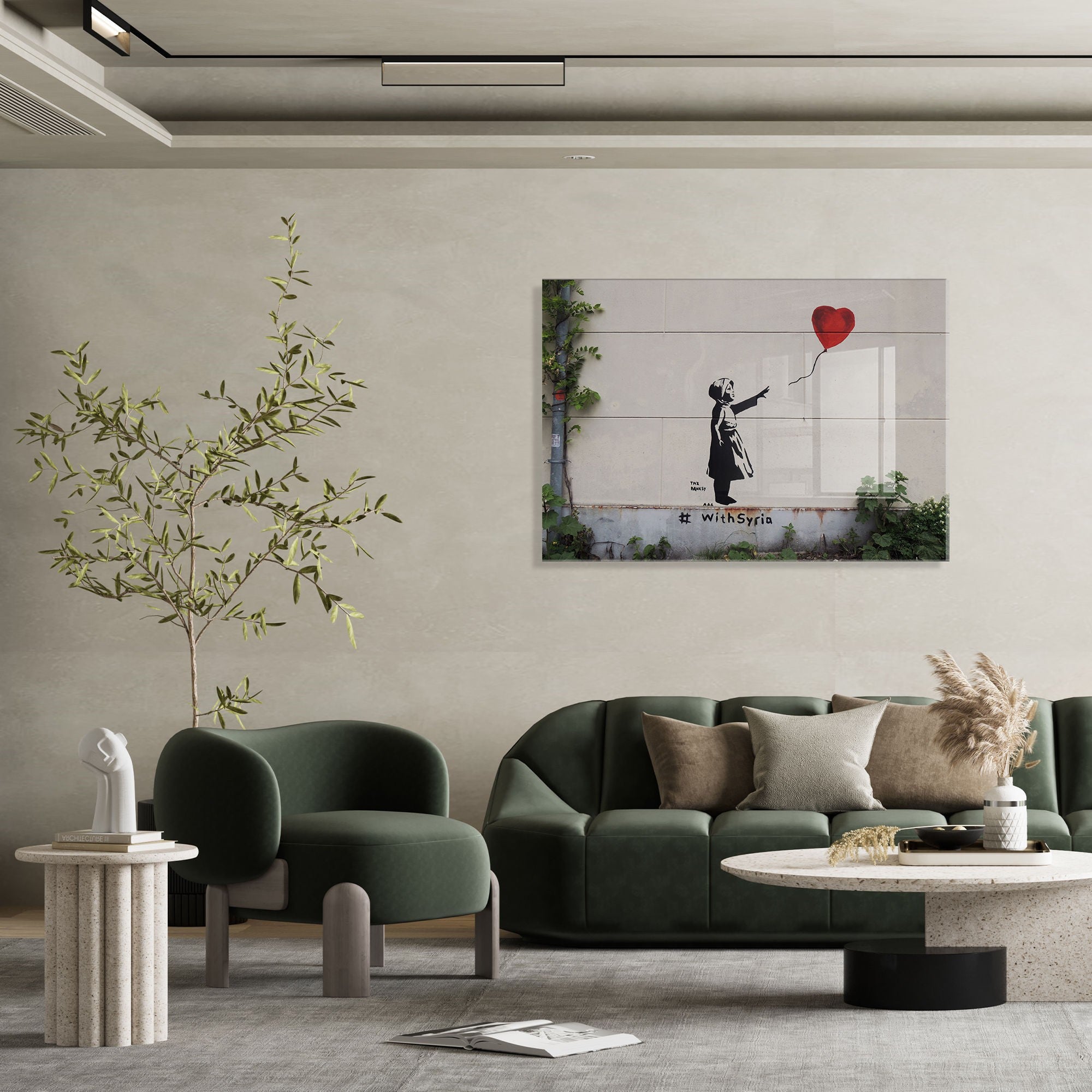 Pintura decorativa em vidro temperado – 70 x 100 cm – vidro temperado