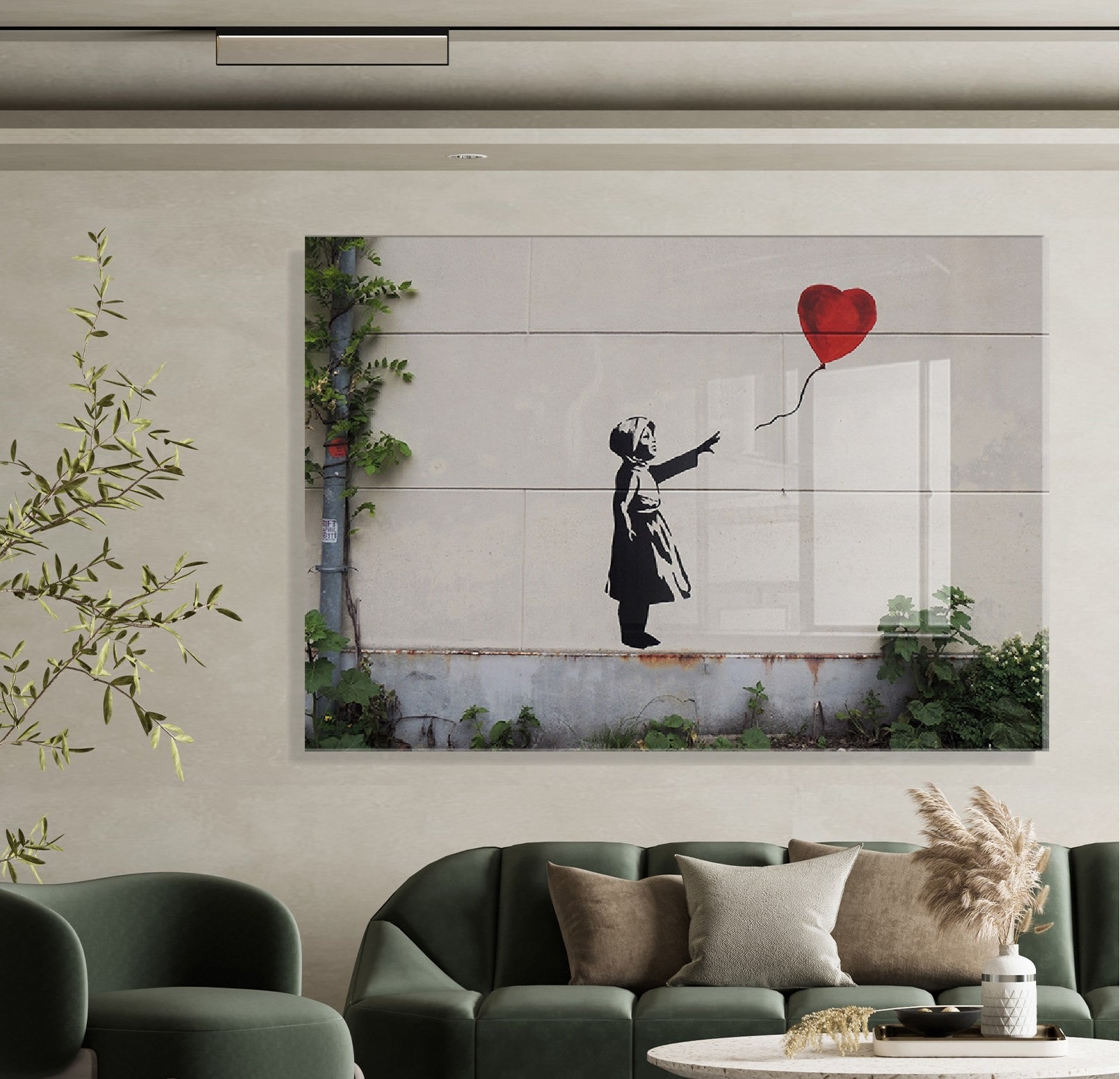 Arte Decorativa em Vidro Temperado 1904 - Pintura Multicolor 45x65cm para Decoração de Interiores