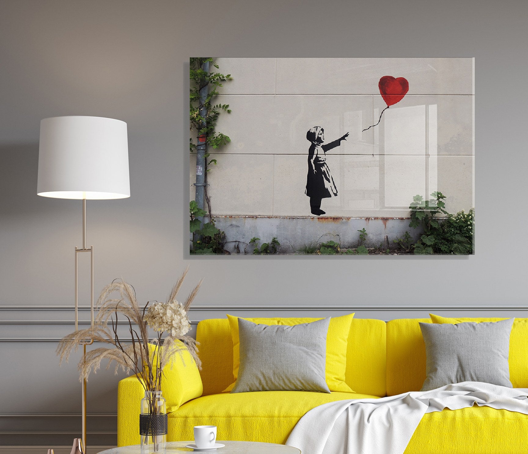 Arte Decorativa em Vidro Temperado 1904 - Pintura Multicolor 30x45cm para Decoração de Interiores