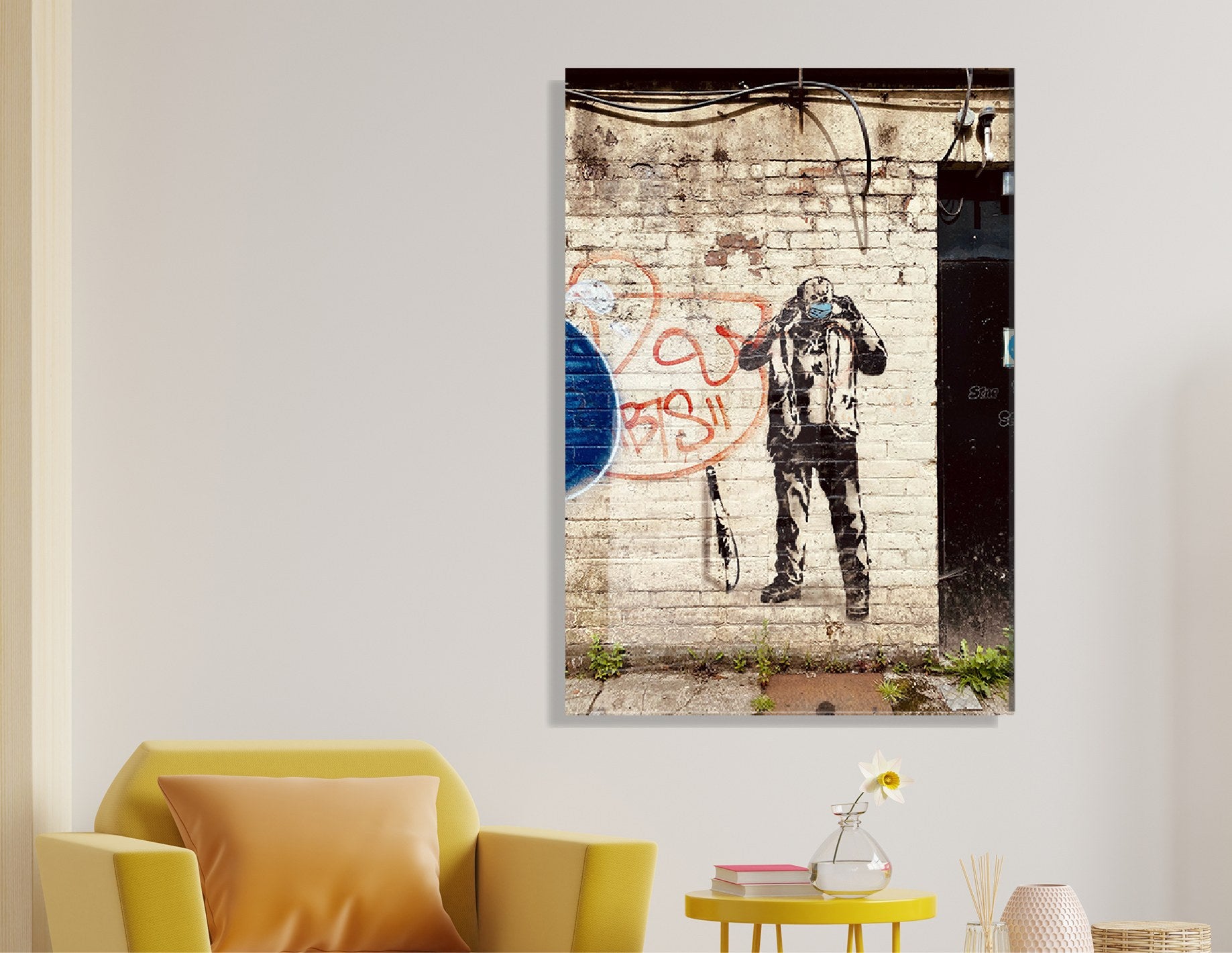 Arte Decorativa em Vidro Temperado 1907 - Pintura Multicolor 30x45cm para Decoração de Interiores