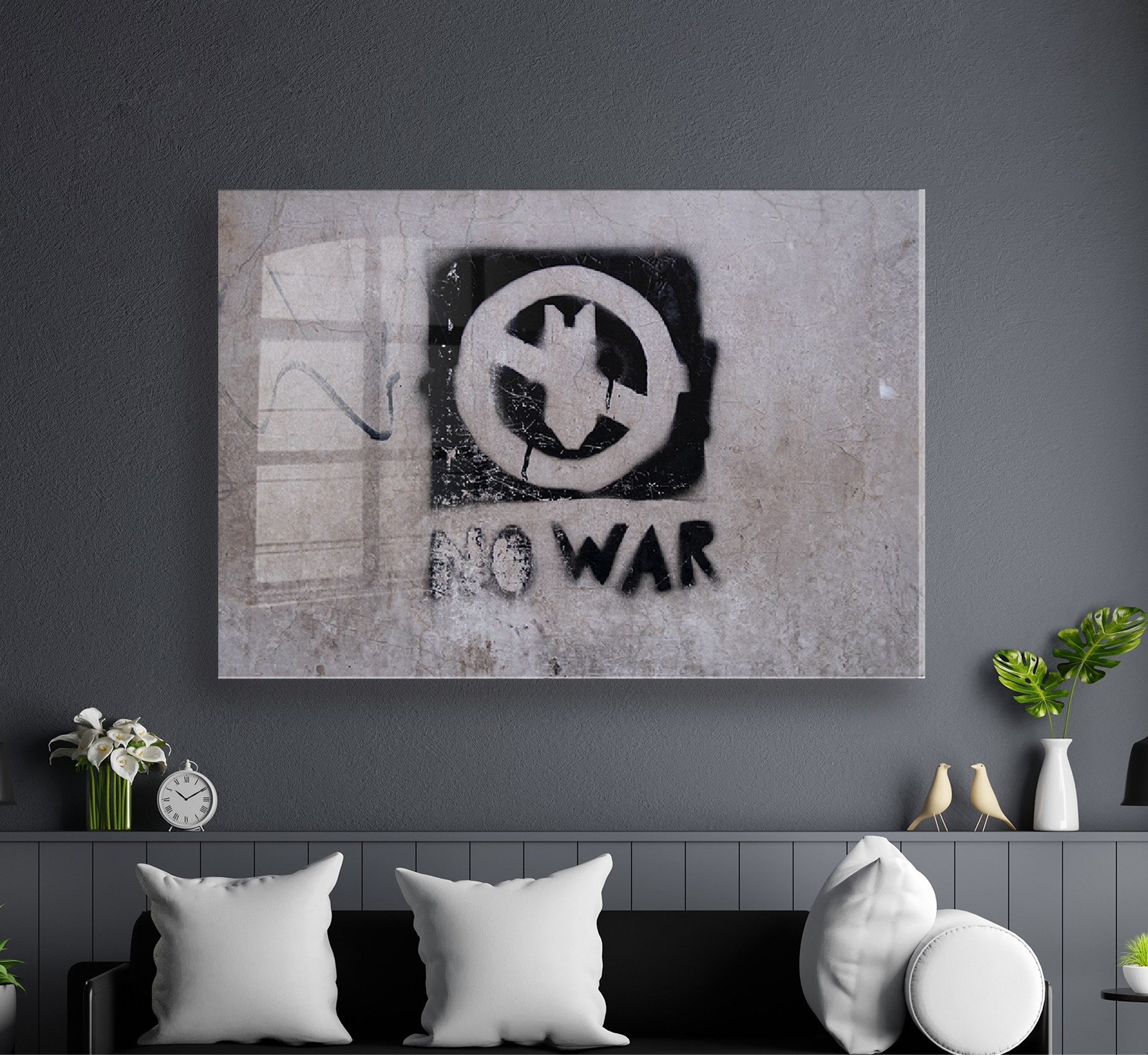 Arte Decorativa em Vidro Temperado 1909 - Pintura Multicolor 50x70cm para Decoração de Interiores