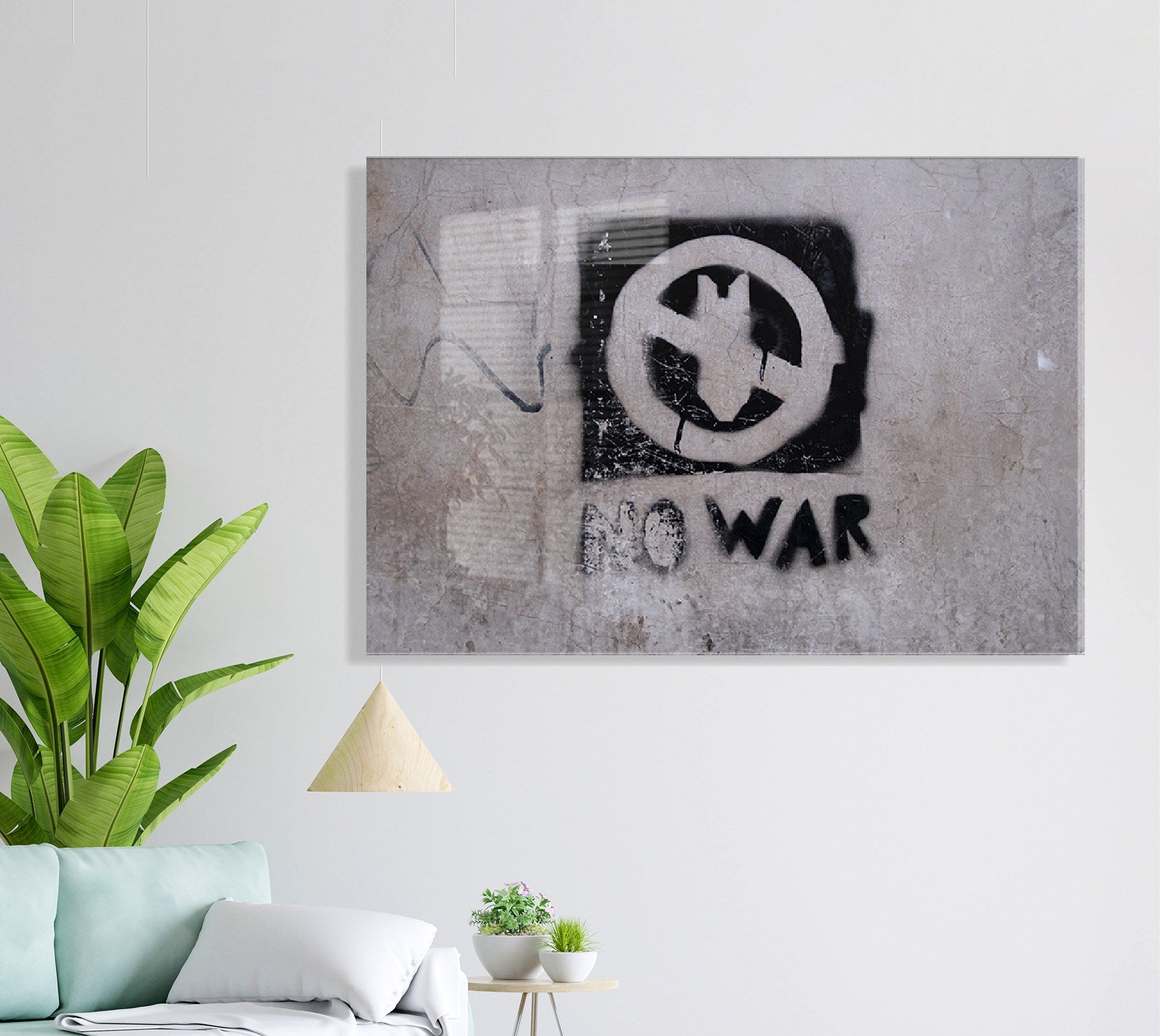 Arte Decorativa em Vidro Temperado 1909 - Pintura Multicolor 45x65cm para Decoração de Interiores