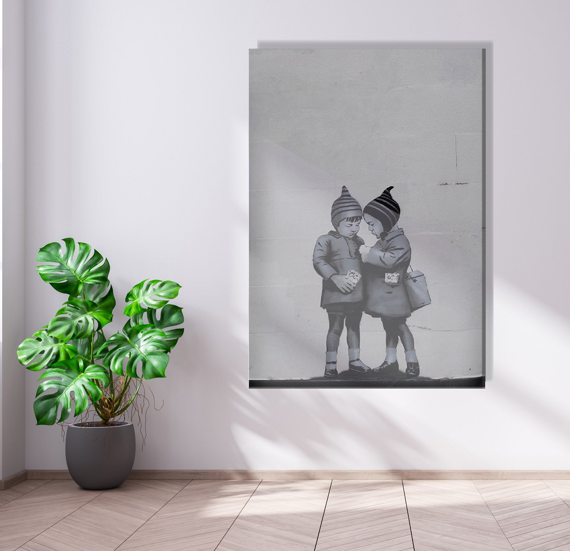 Arte Decorativa em Vidro Temperado 1912 - Pintura Multicolor 70x100cm para Decoração de Interiores