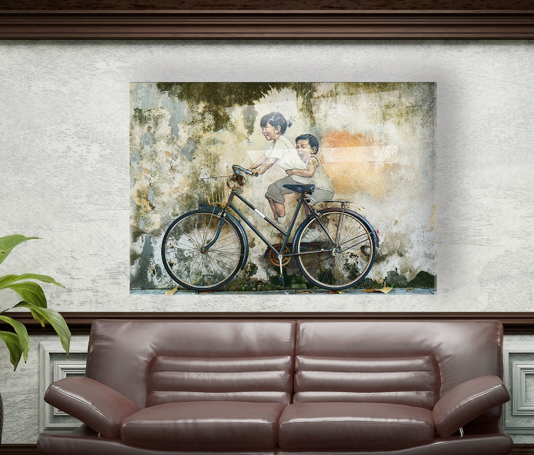 Arte Decorativa em Vidro Temperado 1913 - Pintura Multicolor 70x100cm para Decoração de Interiores