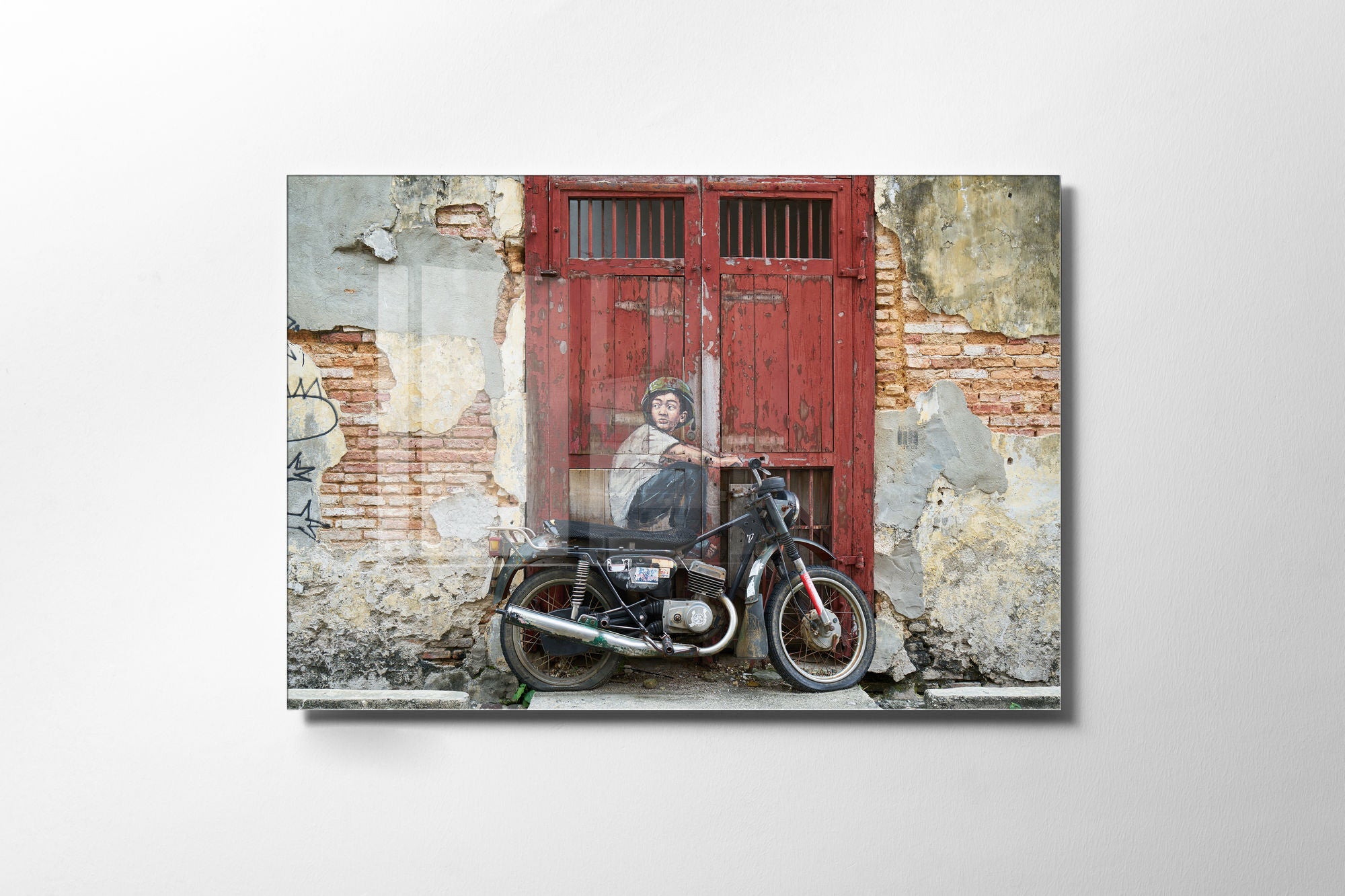 Arte Decorativa em Vidro Temperado 1914 - Pintura Multicolor 30x45cm para Decoração de Interiores