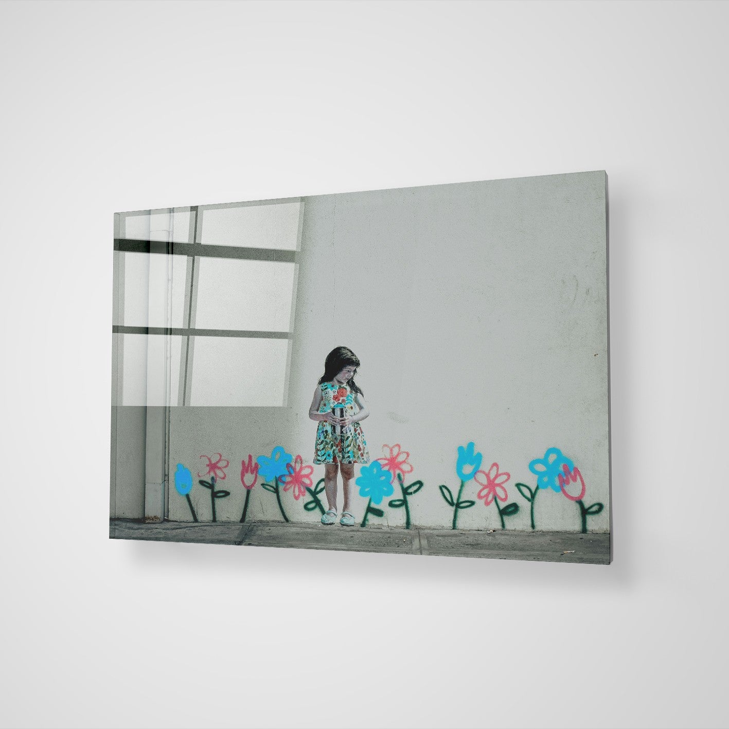 Arte Decorativa em Vidro Temperado 1915 - Pintura Multicolor 50x70cm para Decoração de Interiores