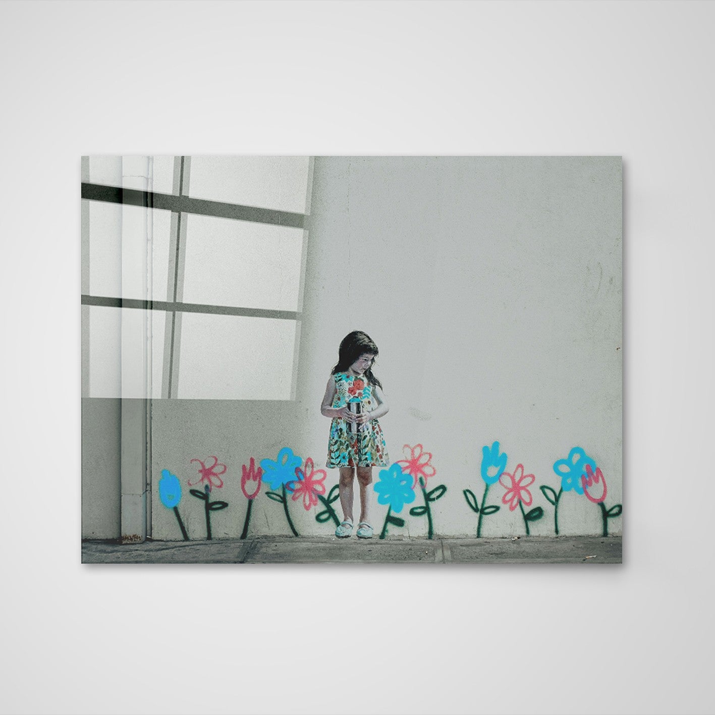 Arte Decorativa em Vidro Temperado 1915 - Pintura Multicolor 50x70cm para Decoração de Interiores