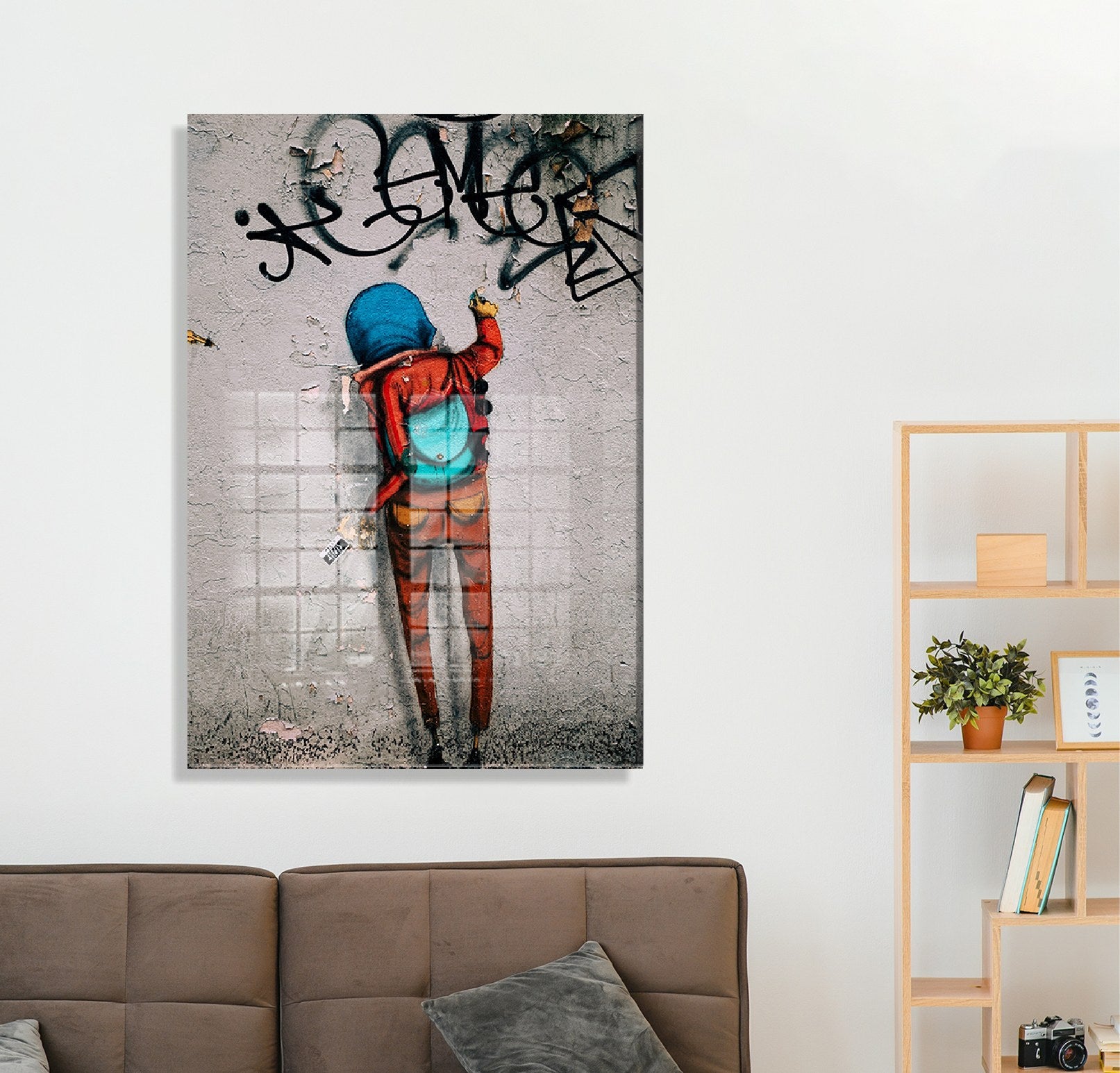 Arte em Vidro Temperado "1918" - Pintura Decorativa Multicolor 45x65cm - Resistente e Elegante para Decoração de Interiores