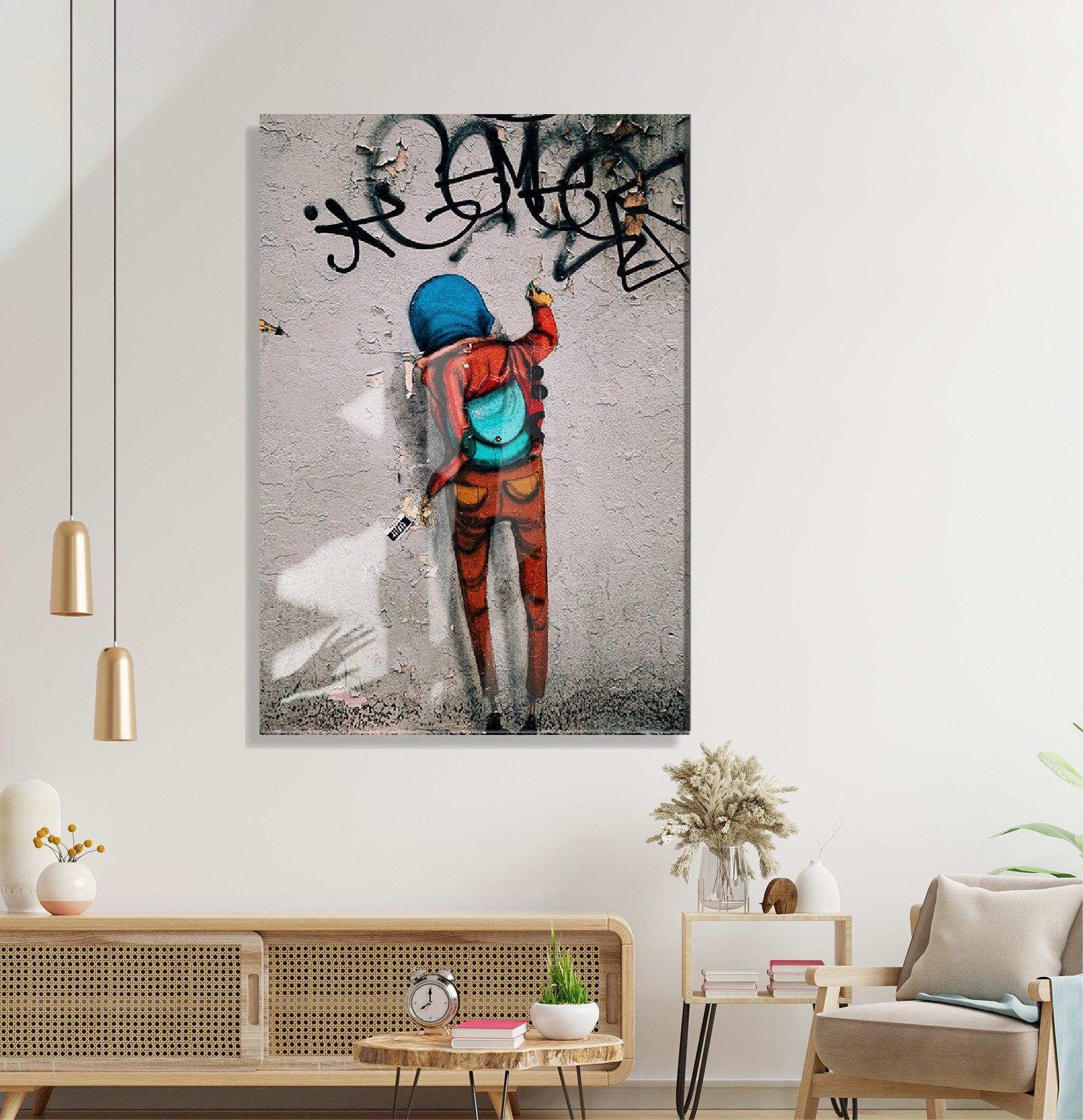 Arte em Vidro Temperado "1918" - Pintura Decorativa Multicolor 45x65cm - Resistente e Elegante para Decoração de Interiores