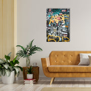Quadro Decorativo em Vidro Temperado Multicolor 45x65cm - Arte Moderna para Transformar o Seu Espaço