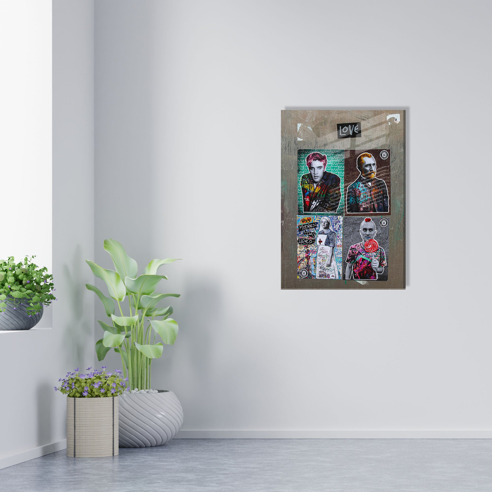 Quadro Decorativo em Vidro Temperado Multicolor 30x45cm - Arte Moderna para Decoração de Interiores