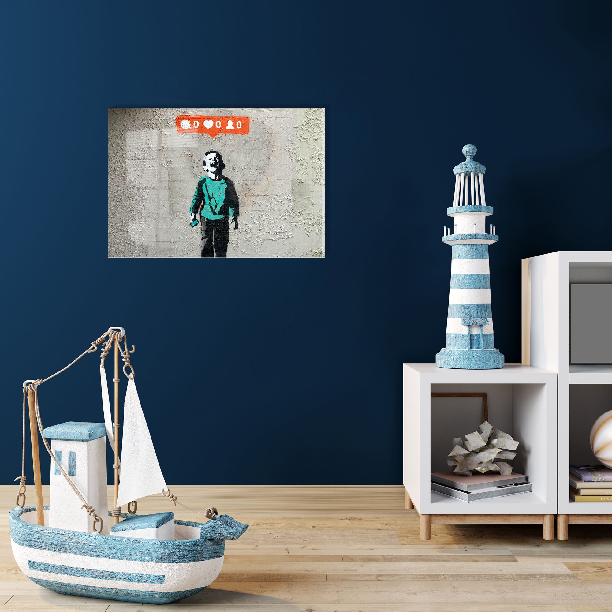 Quadro Decorativo em Vidro Temperado Multicolor 45x65cm - Arte Moderna para Transformar o Seu Espaço