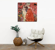 Pintura decorativa em tela com moldura – 45 x 45 cm – madeira