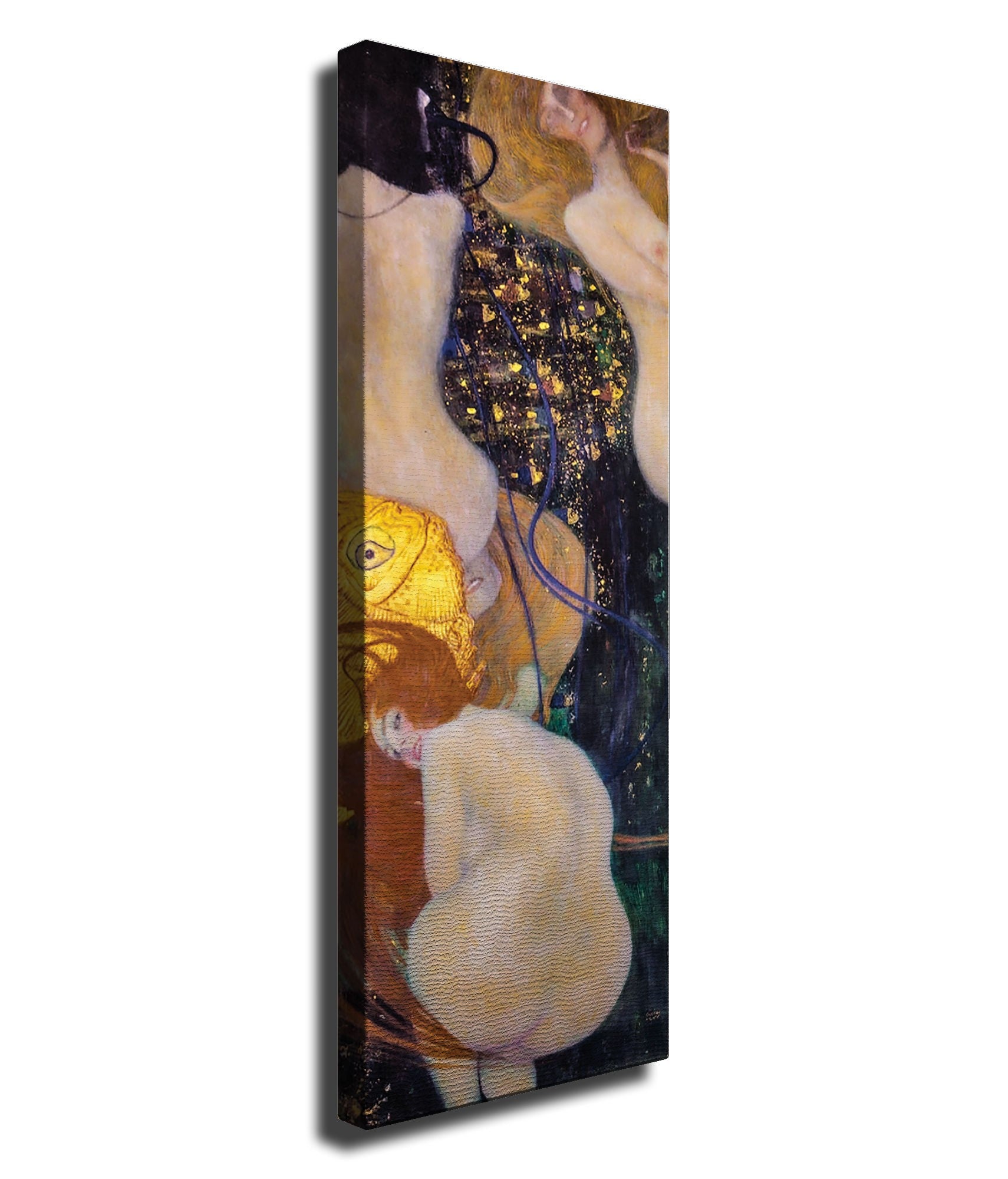 Pintura decorativa em tela com moldura – 30 x 80 cm – madeira