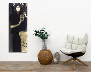 Quadro Decorativo Gustav Klimt - Tela Canvas 30x80cm com Moldura de Madeira - Impressão Digital Multicolor