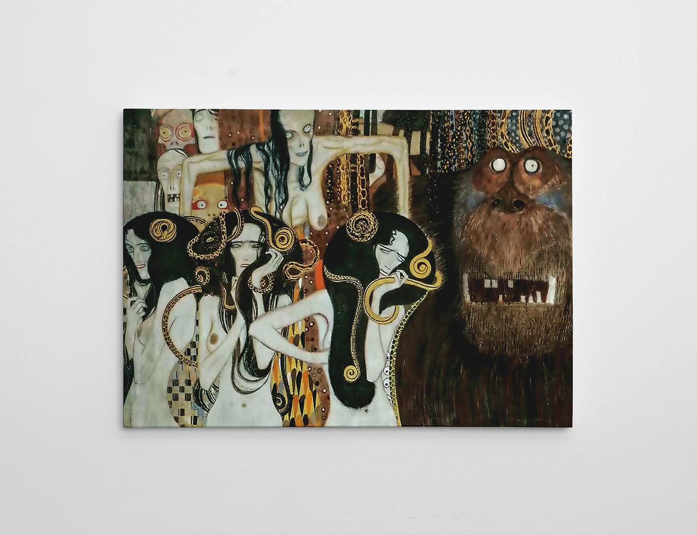 Quadro Decorativo em Tela 50x70cm - Impressão Digital Multicolor com Moldura de Madeira - Arte Moderna para Decoração de Interiores