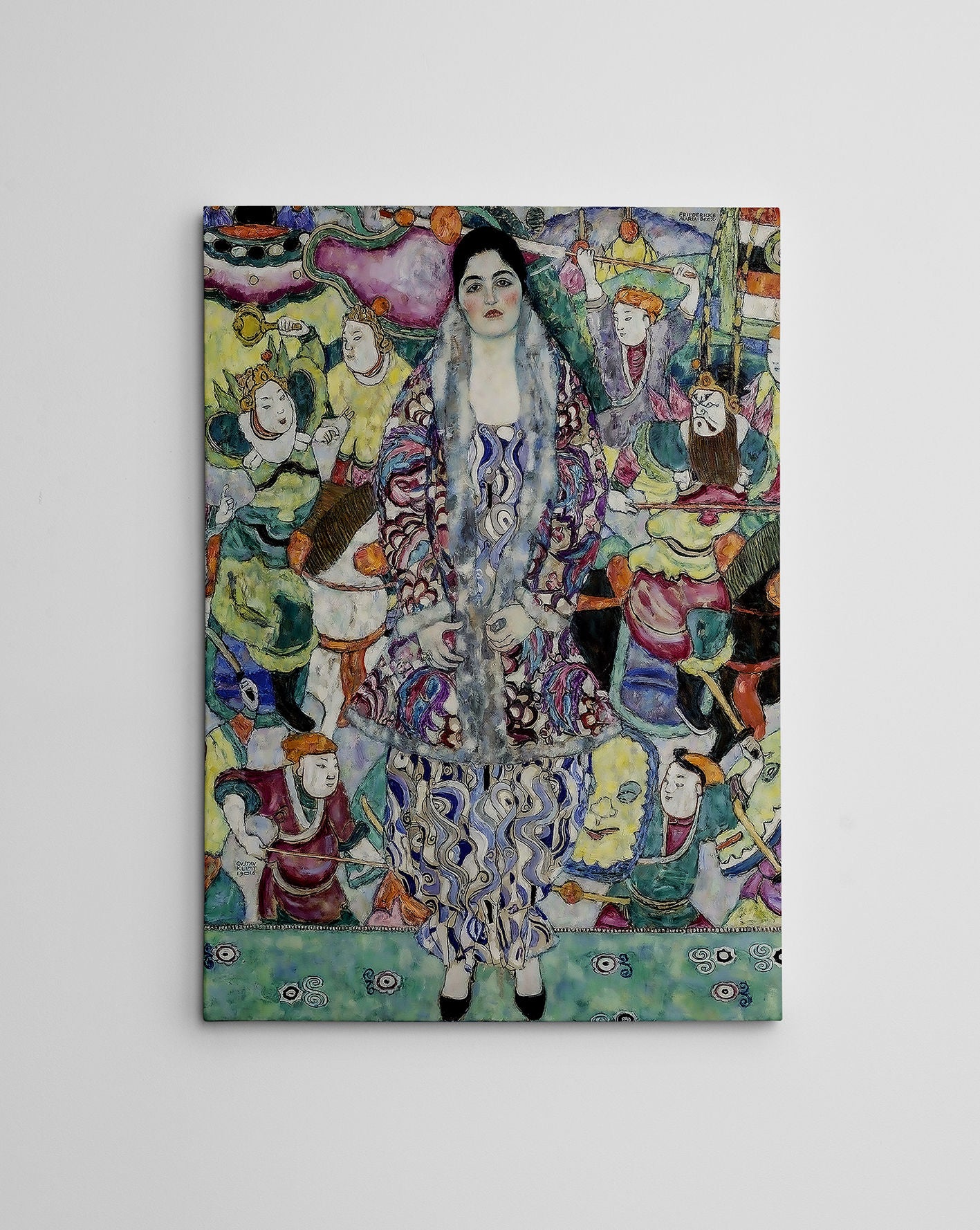 Quadro Decorativo Gustav Klimt - Tela Canvas 50x70cm com Moldura de Madeira - Impressão Digital Multicolor