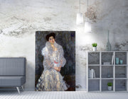 Quadro Decorativo em Tela 50x70cm - Impressão Digital Multicolor com Moldura de Madeira - Arte Moderna para Decoração de Interiores