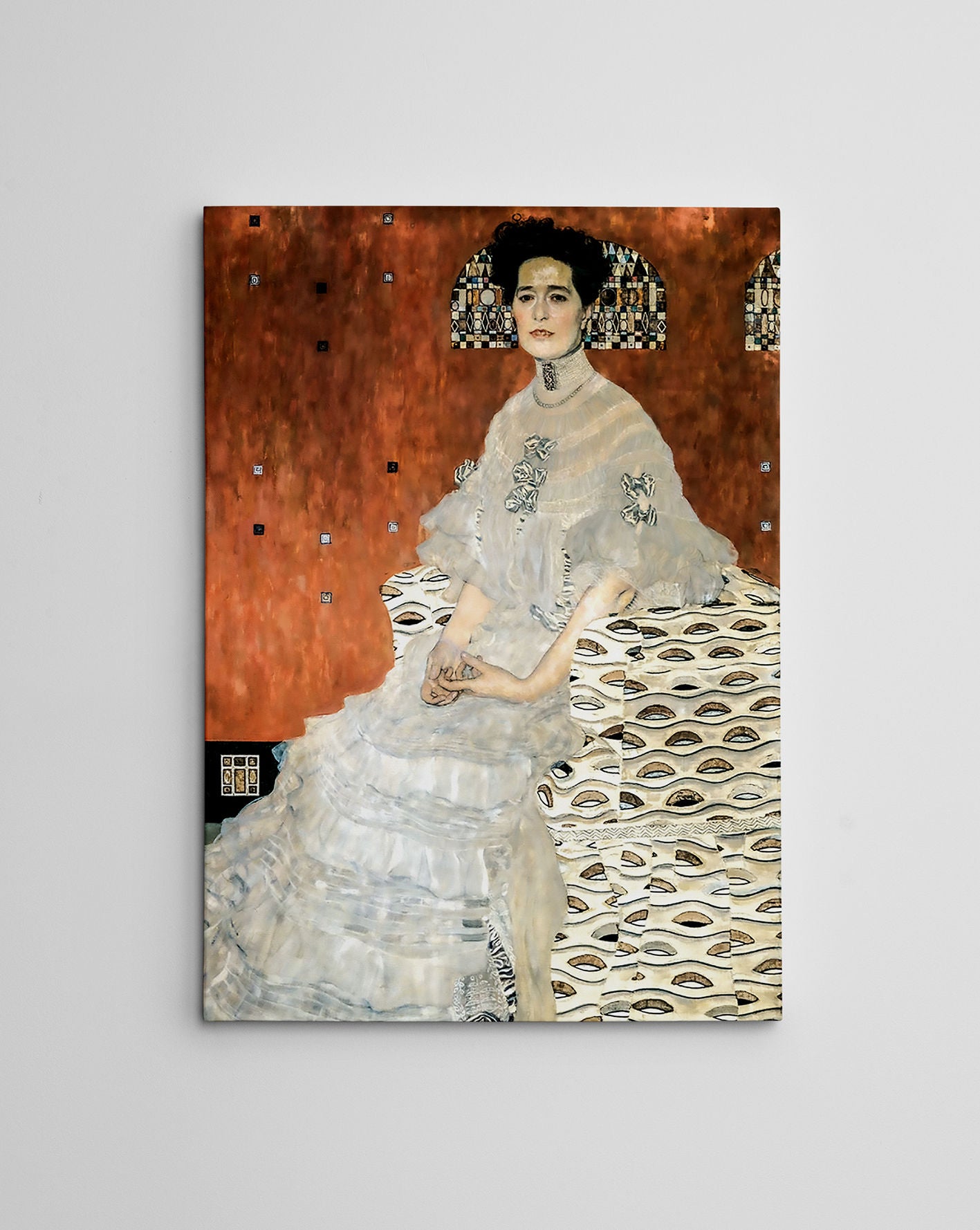 Quadro Decorativo Gustav Klimt - Tela Canvas 50x70cm com Moldura de Madeira - Impressão Digital Multicolor