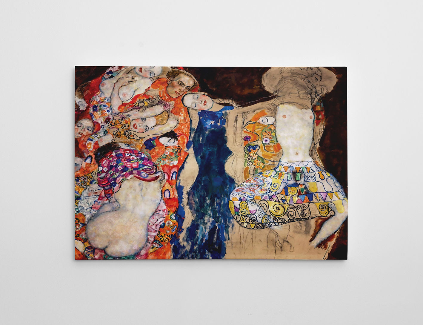 Quadro Decorativo Gustav Klimt - Impressão Digital em Tela 100% Canvas com Moldura de Madeira 70x100cm
