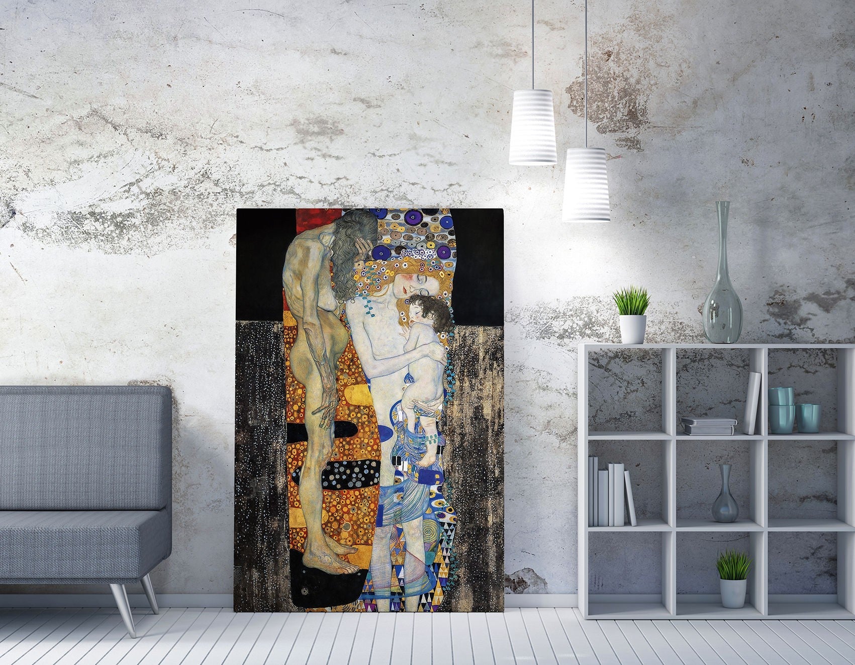 Quadro Decorativo Gustav Klimt - Impressão Digital em Tela 100% Canvas com Moldura de Madeira 70x100cm