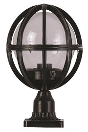 Candeeiro de Parede Externo – 38 cm x 23 cm – Preto – ABS e Acrílico